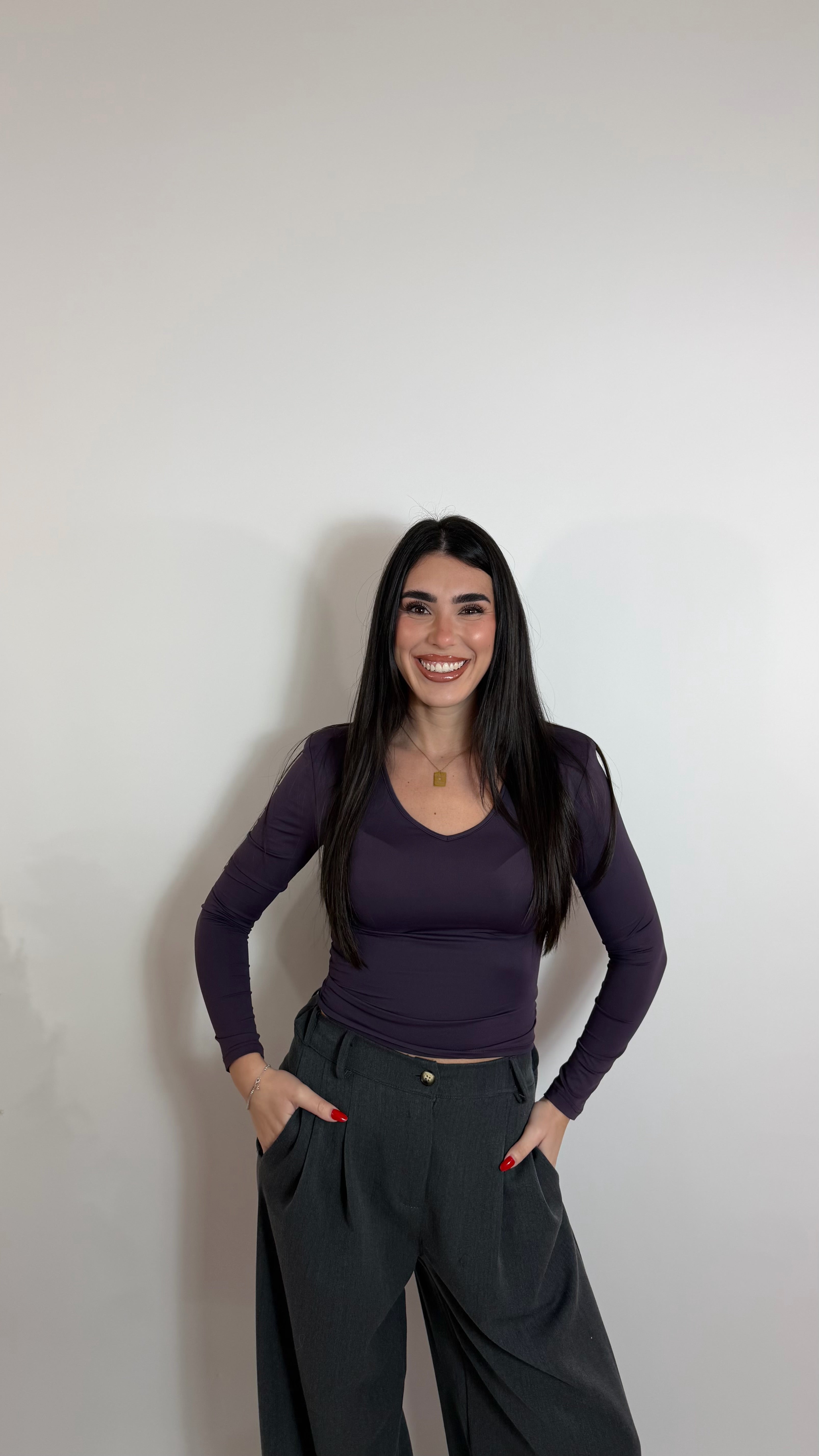 Maglia Lycra Strutturata Purple