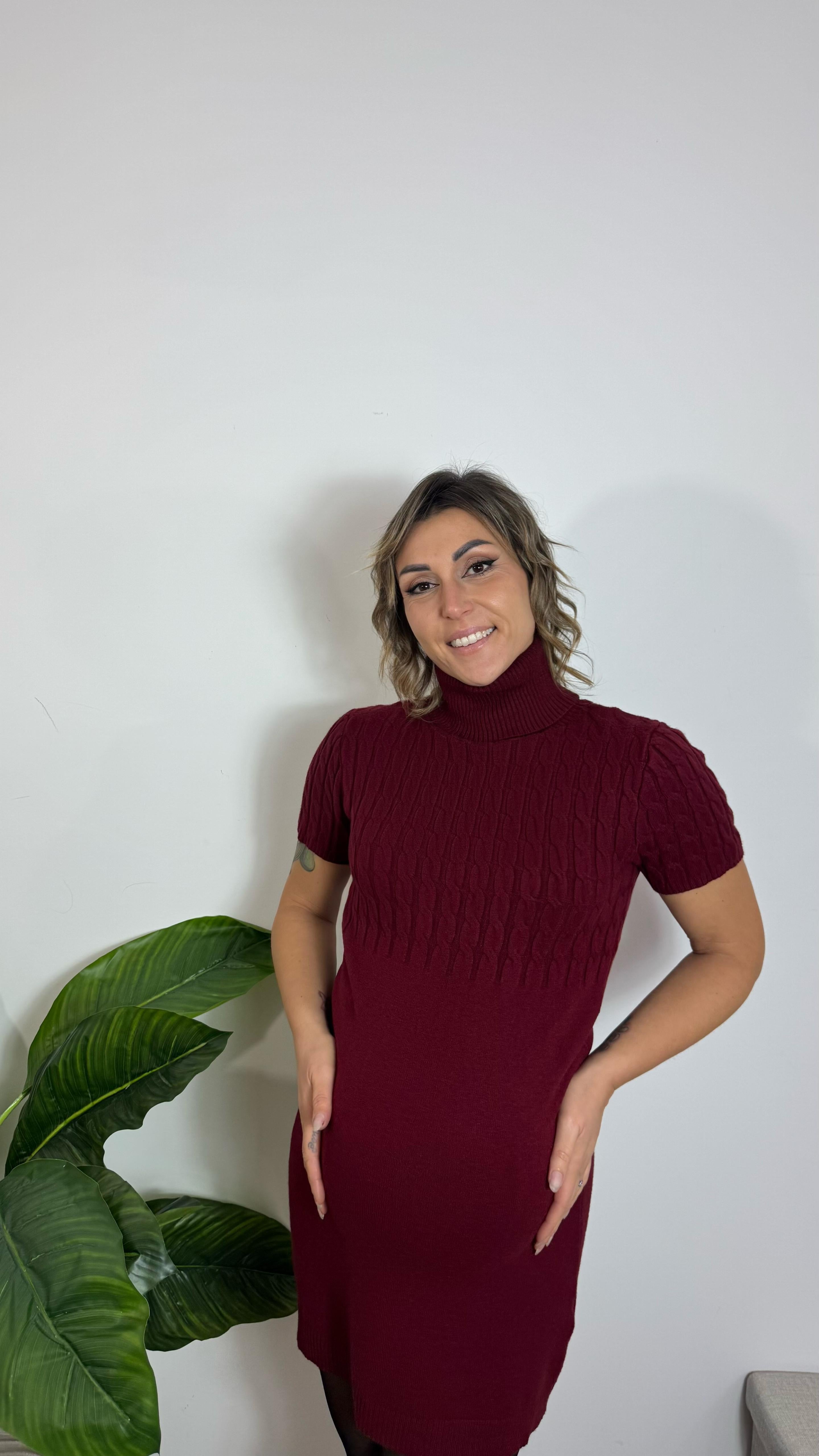 Abito Dafne Burgundy