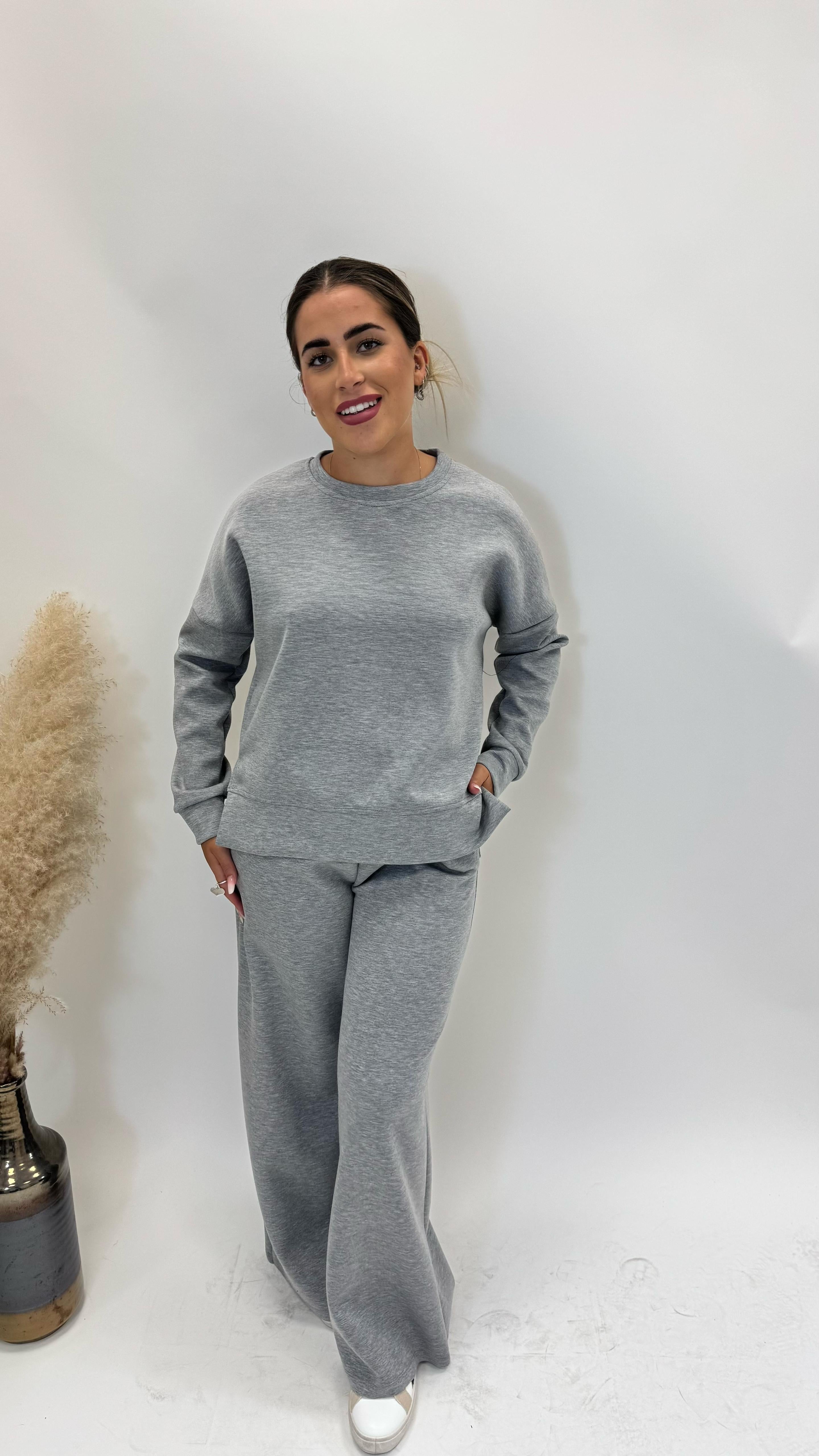 Panta Tuta Flare Grigio Perla