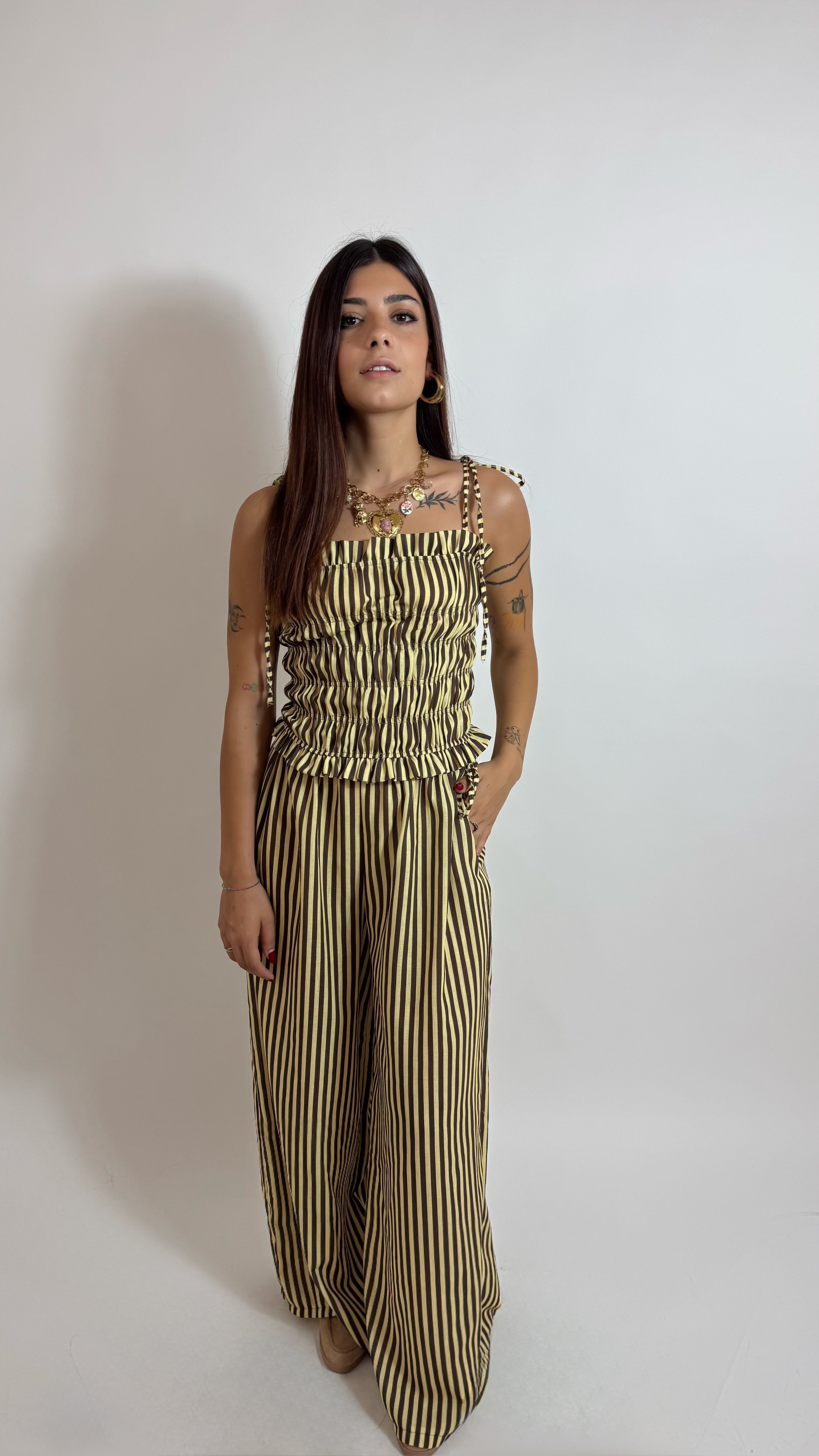 Set Stripe Yellow/Moka