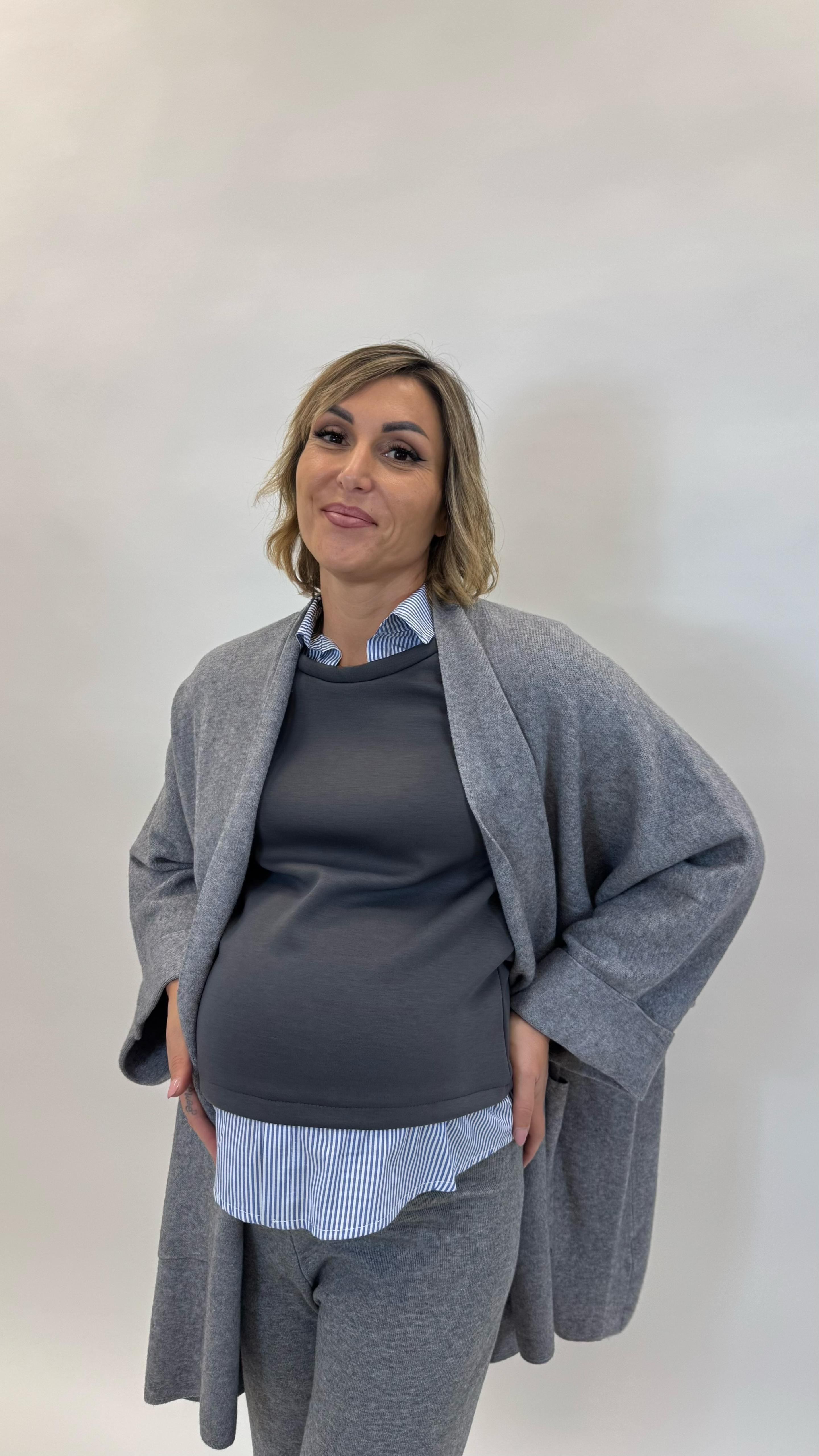 Cardigone High Quality Grigio Perla