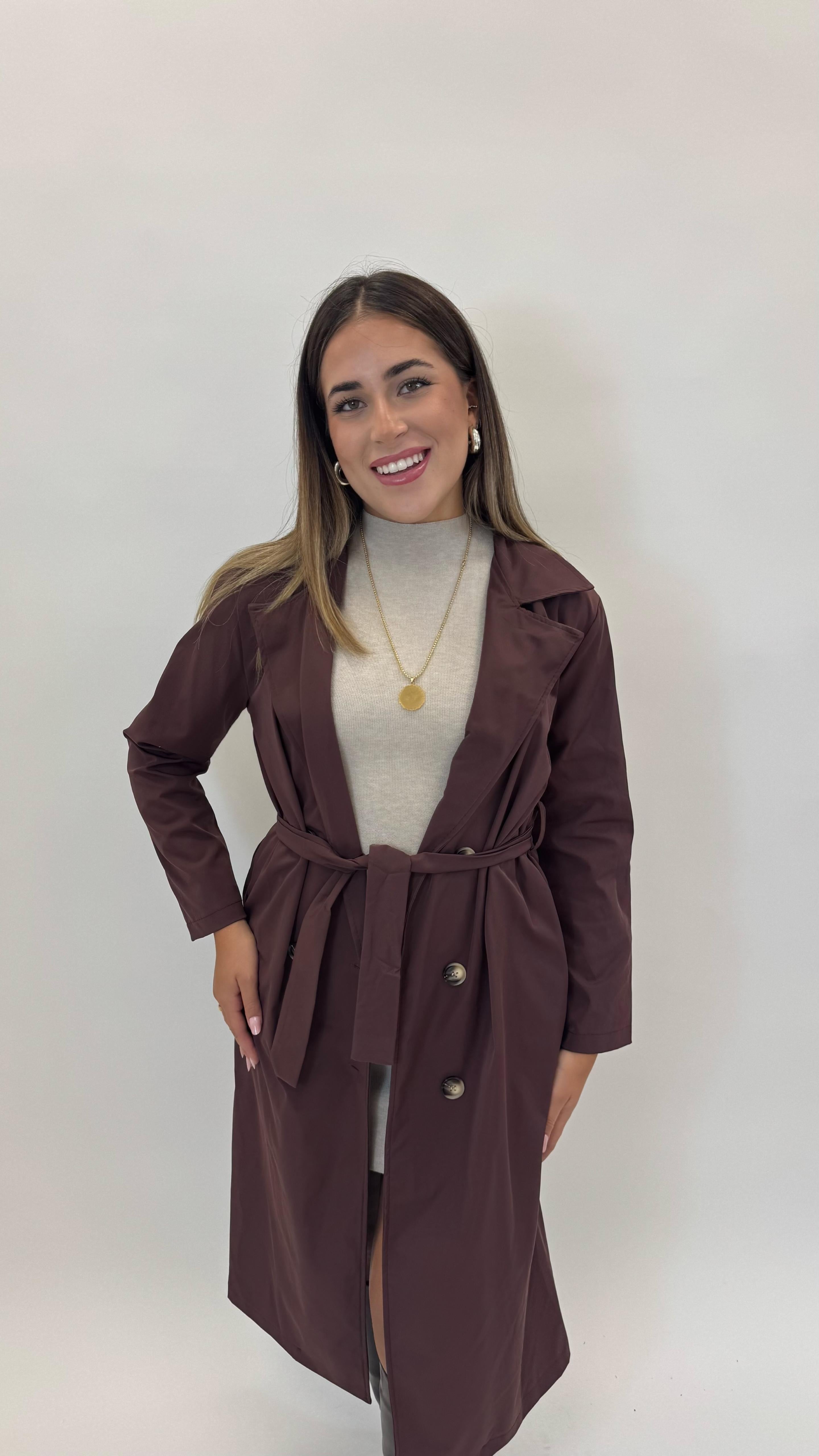 Classy Trench Burgundy