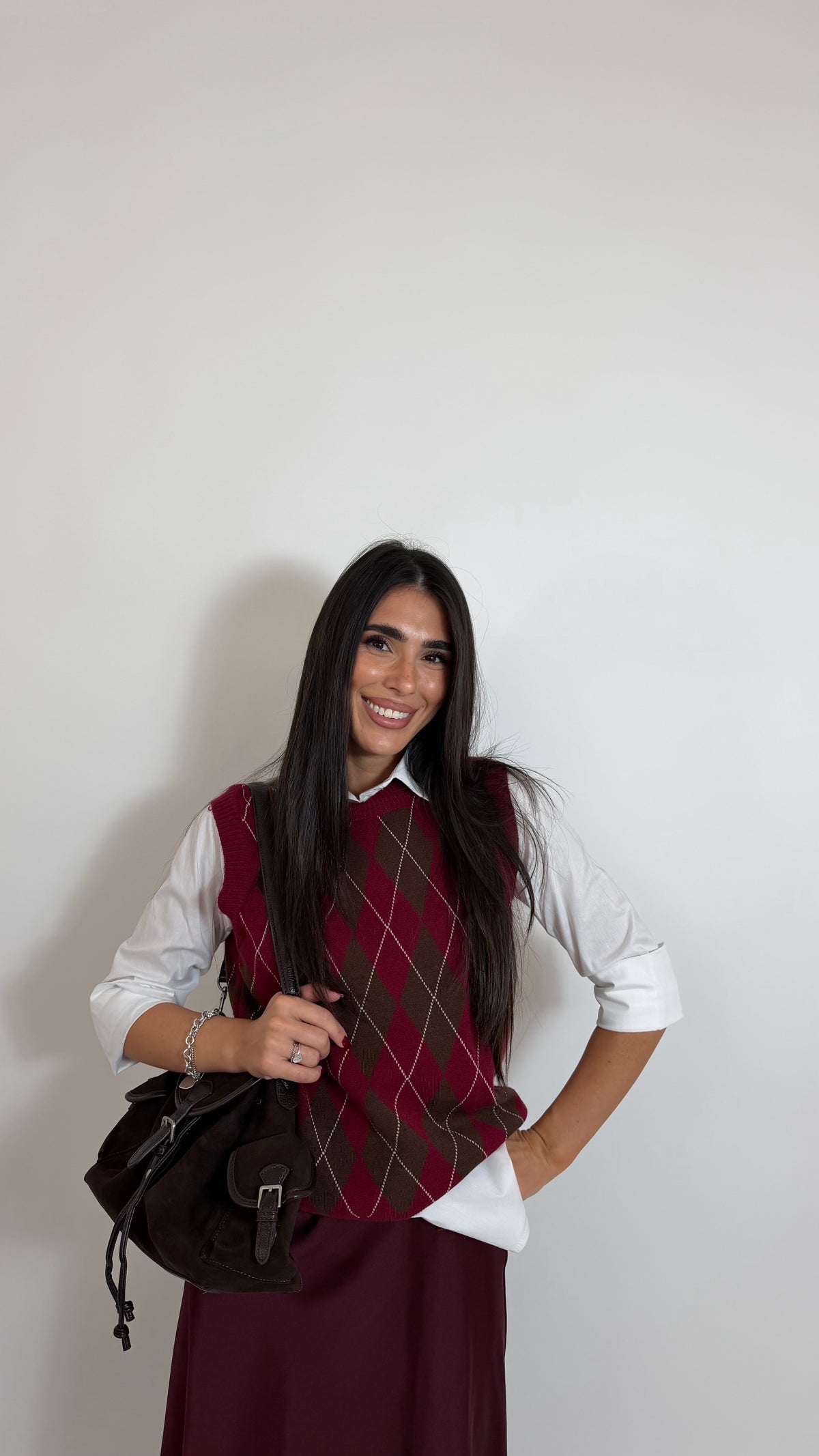 Gilet Rombi College Burgundy