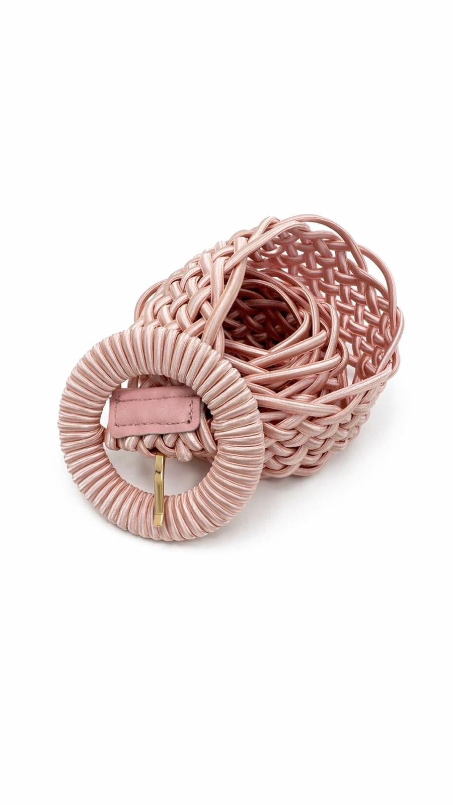 Cintura Intrecciata Elasticizzata Rosa