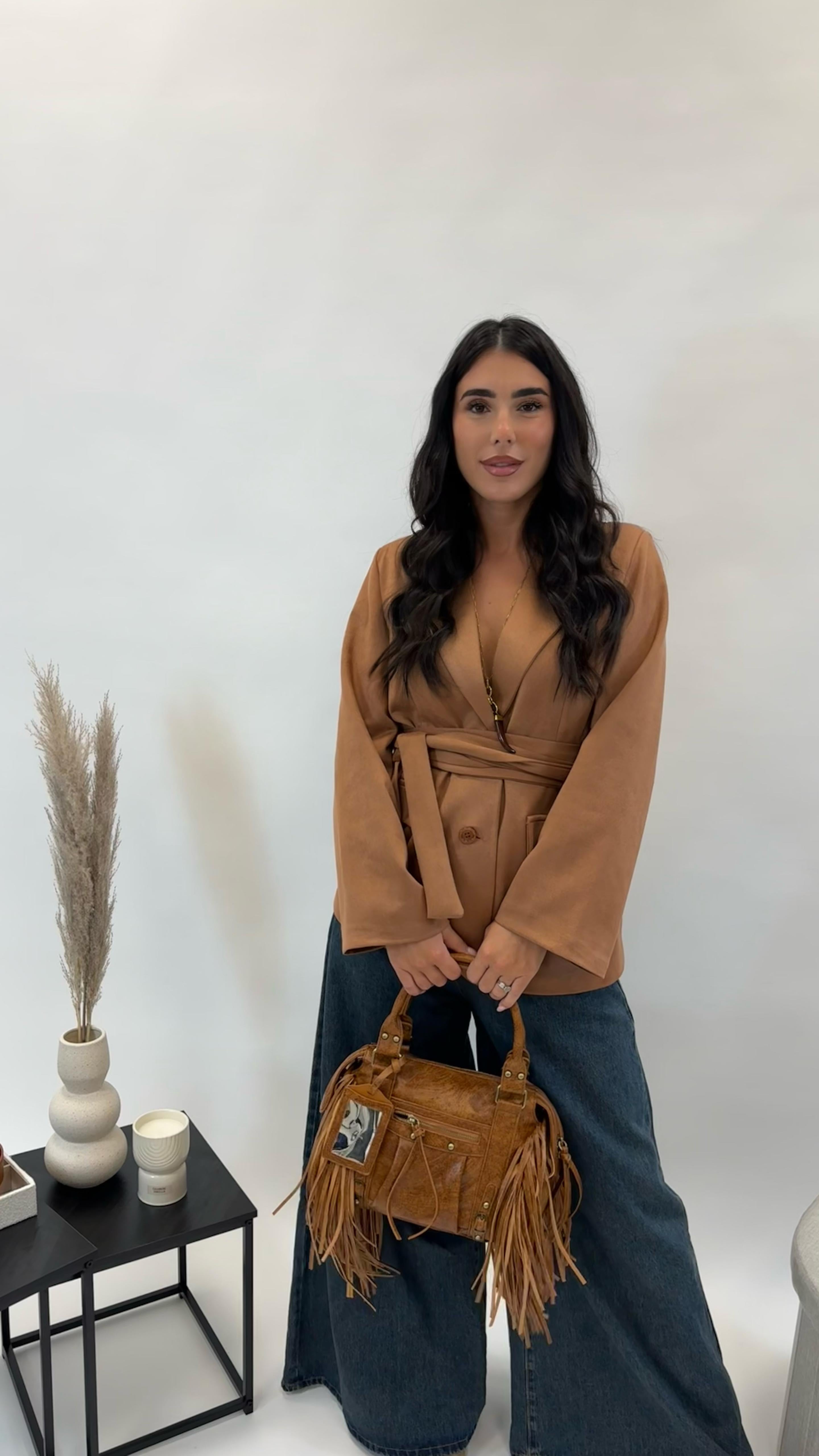 Giacca Suede Con Fusciacca