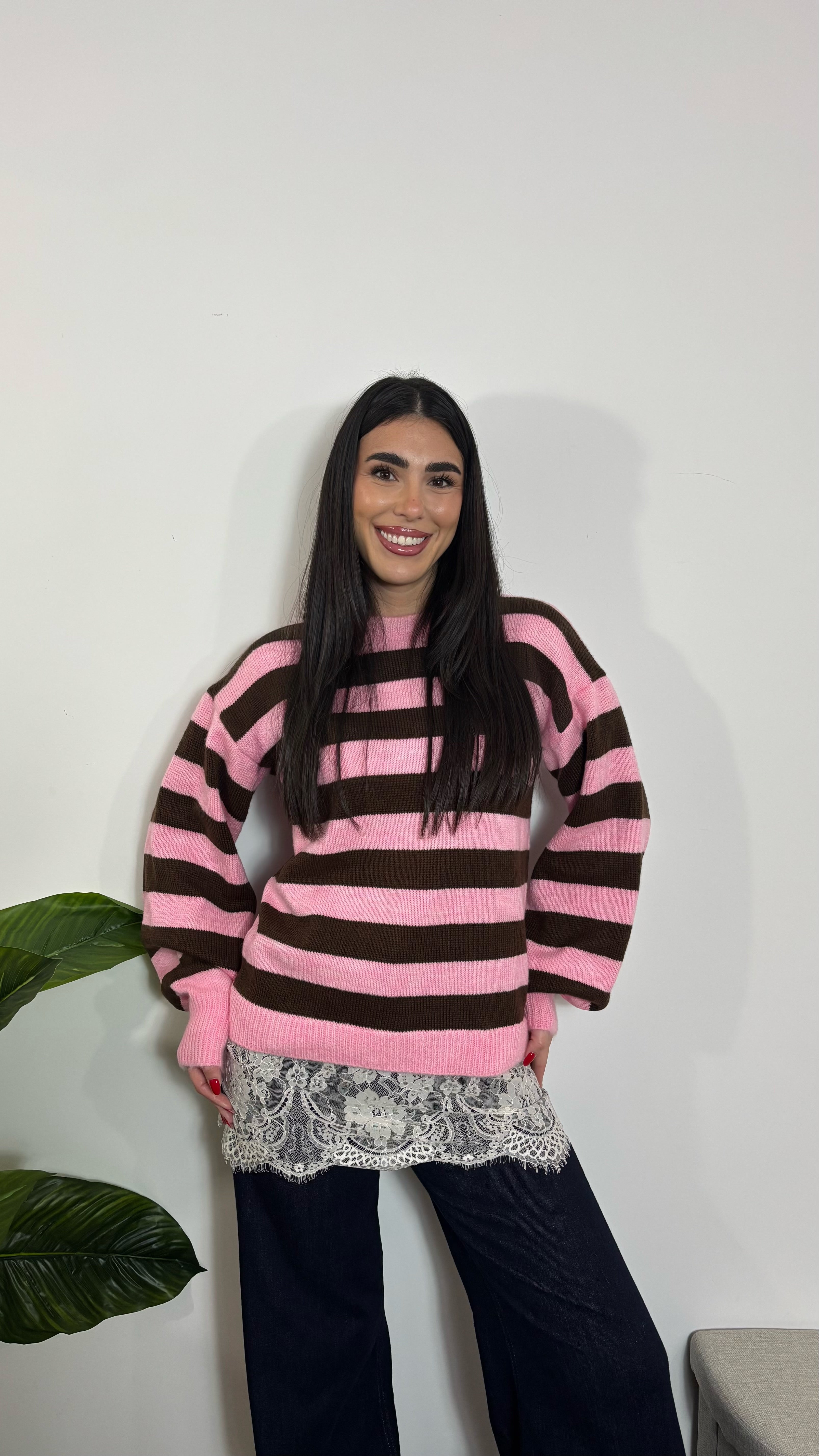 Maxi Pull Lace Stripes Babol