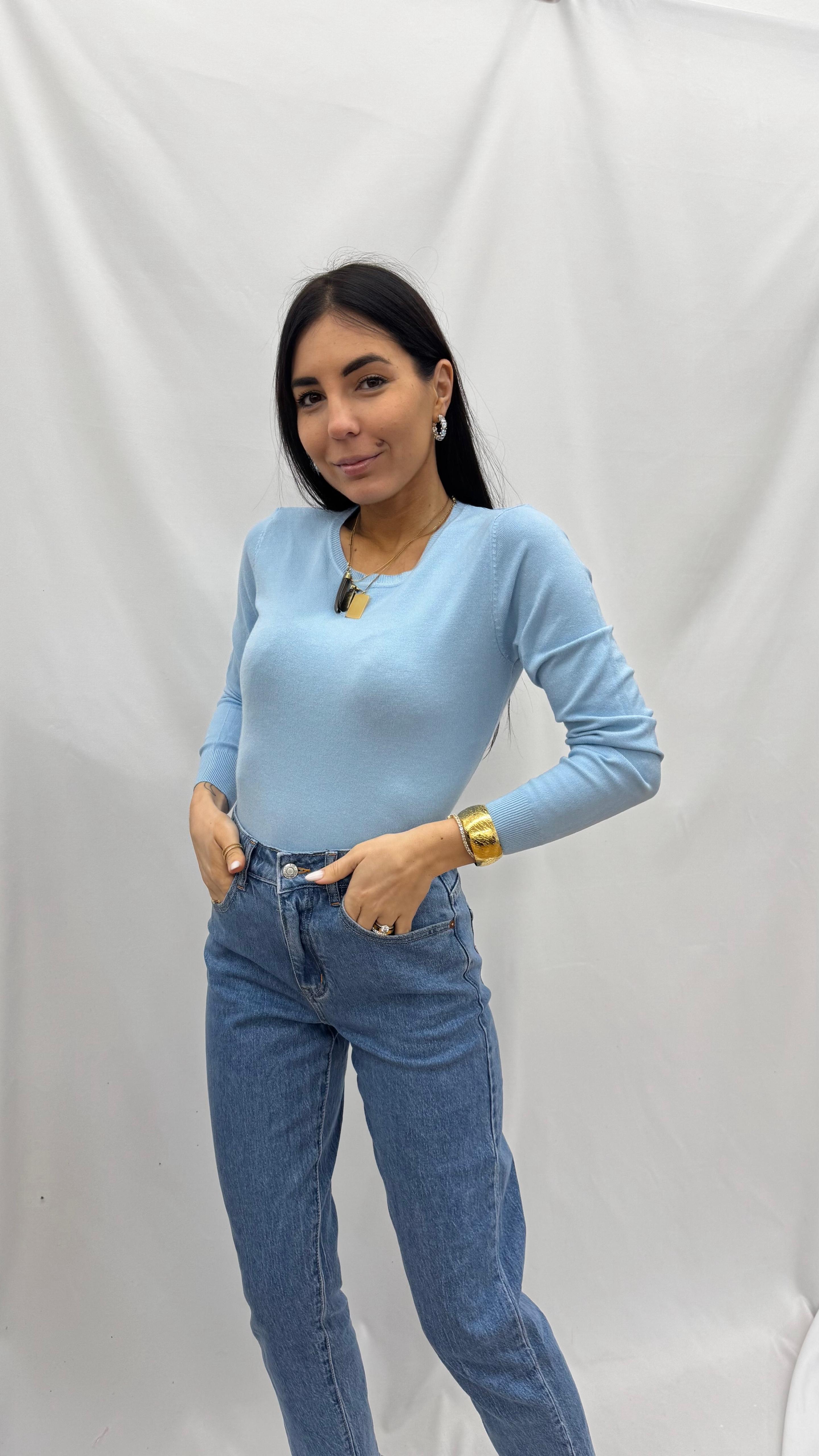 Pull Be You Girocollo Azzurro