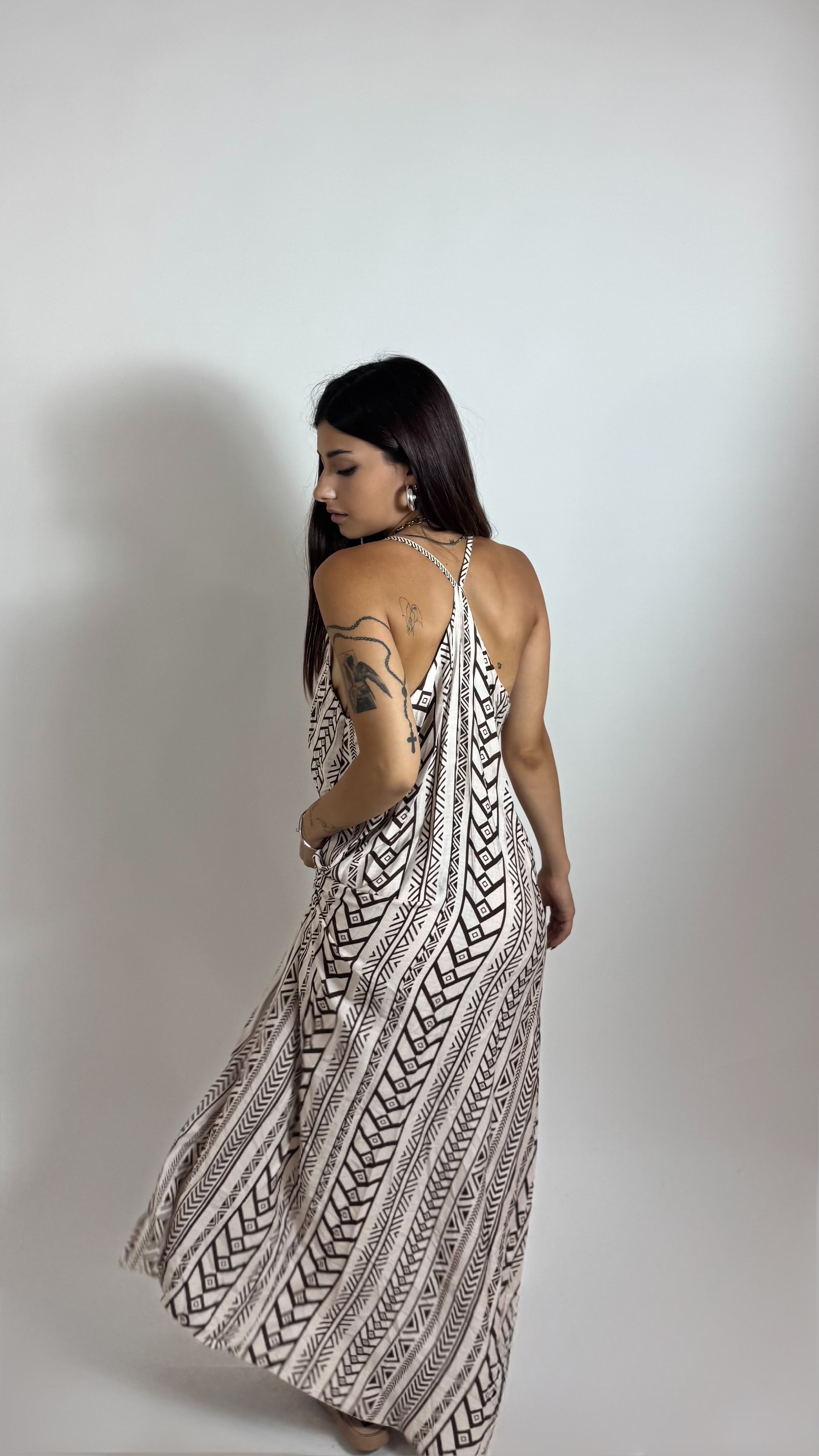 Maxi Dress Tribal Burro/Choco