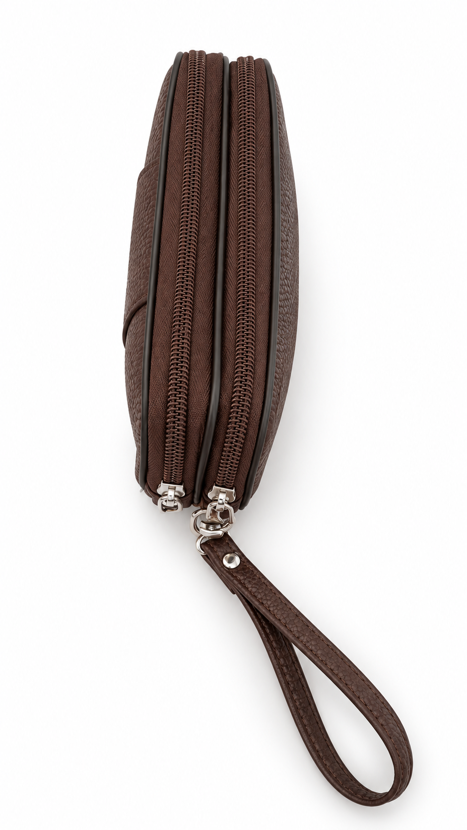 Pochette Uomo Double Zip Moka