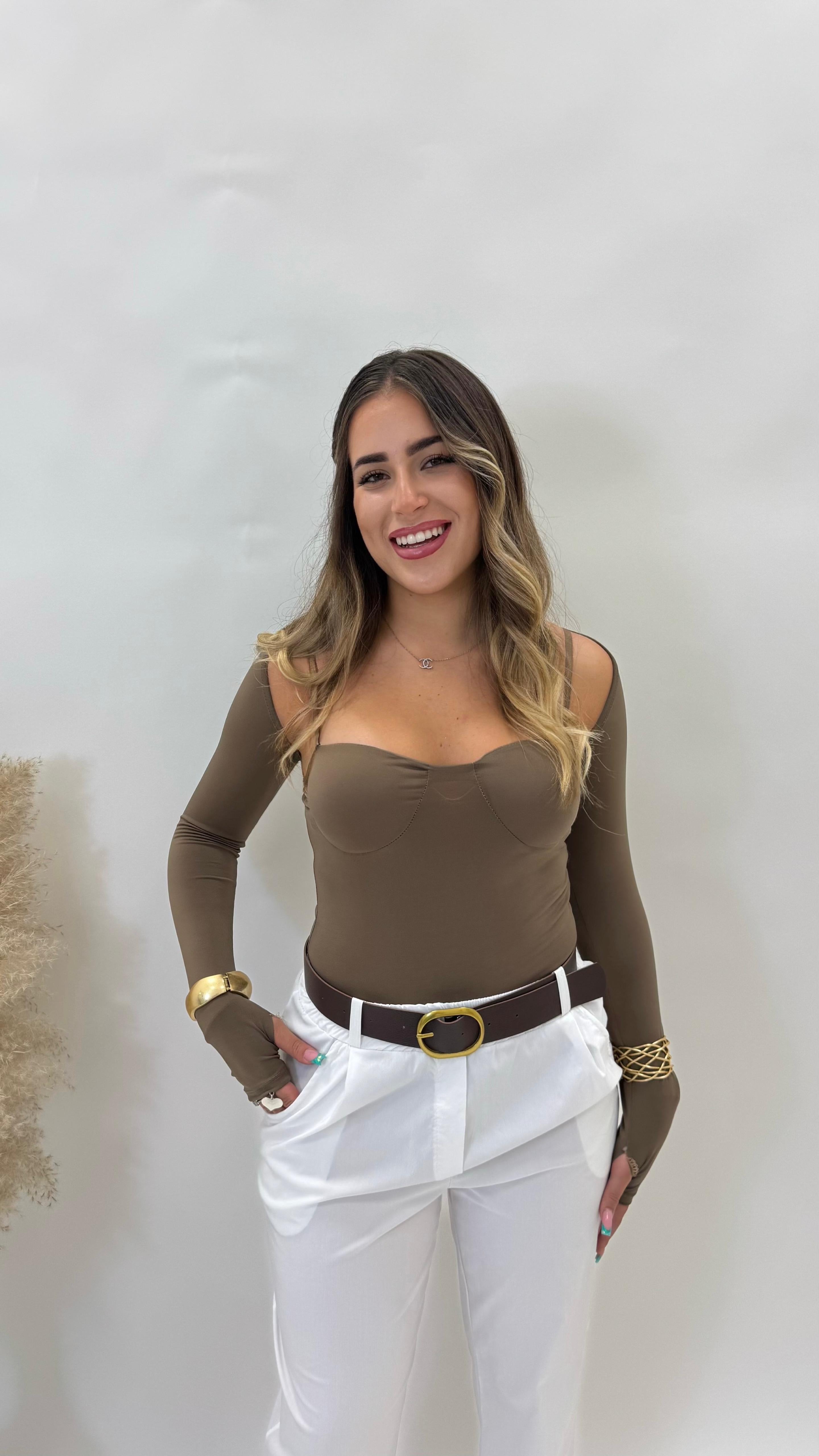Pantalone con Cinta Bianco