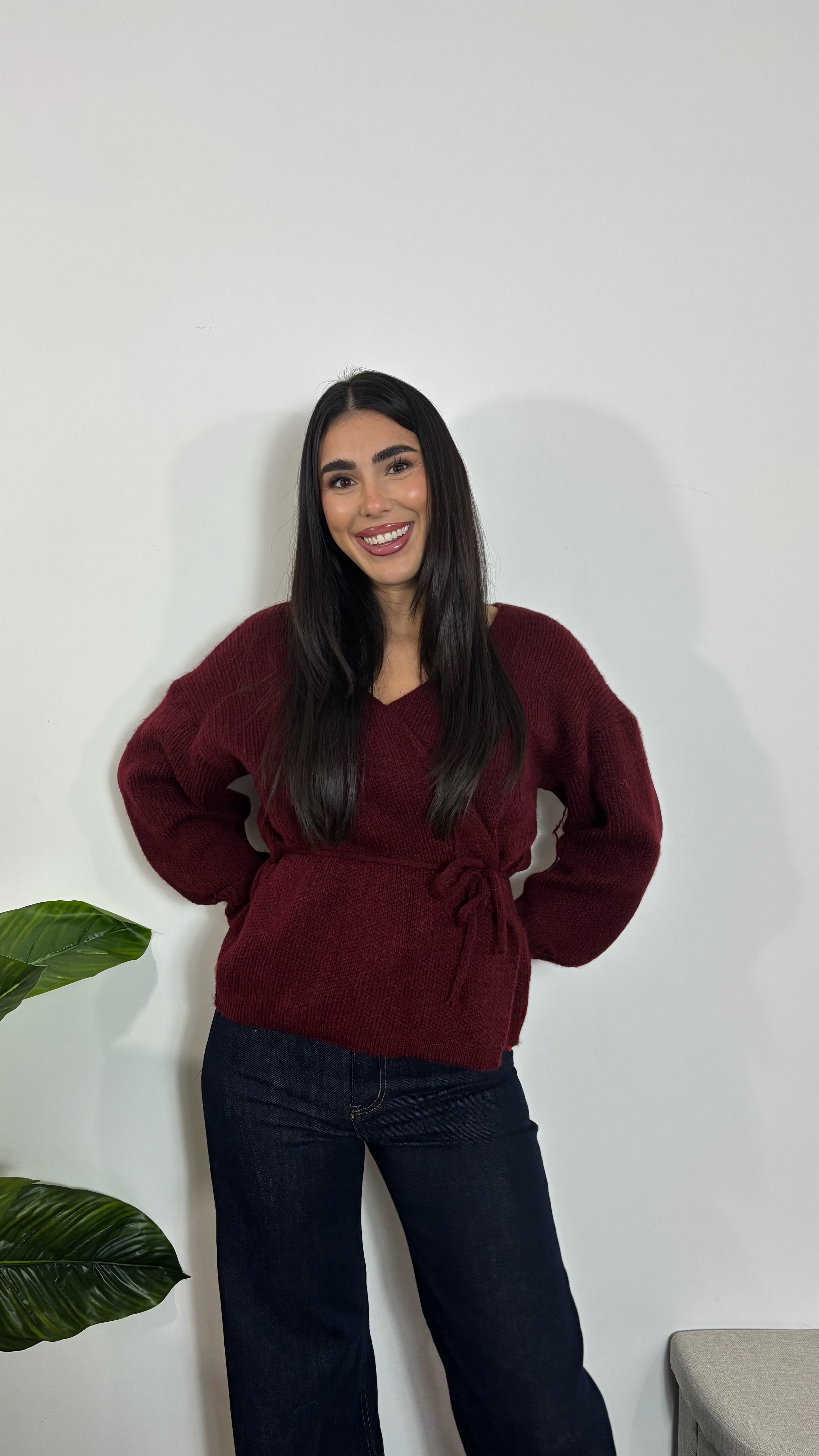 Cardigan Incrociatina Burgundy