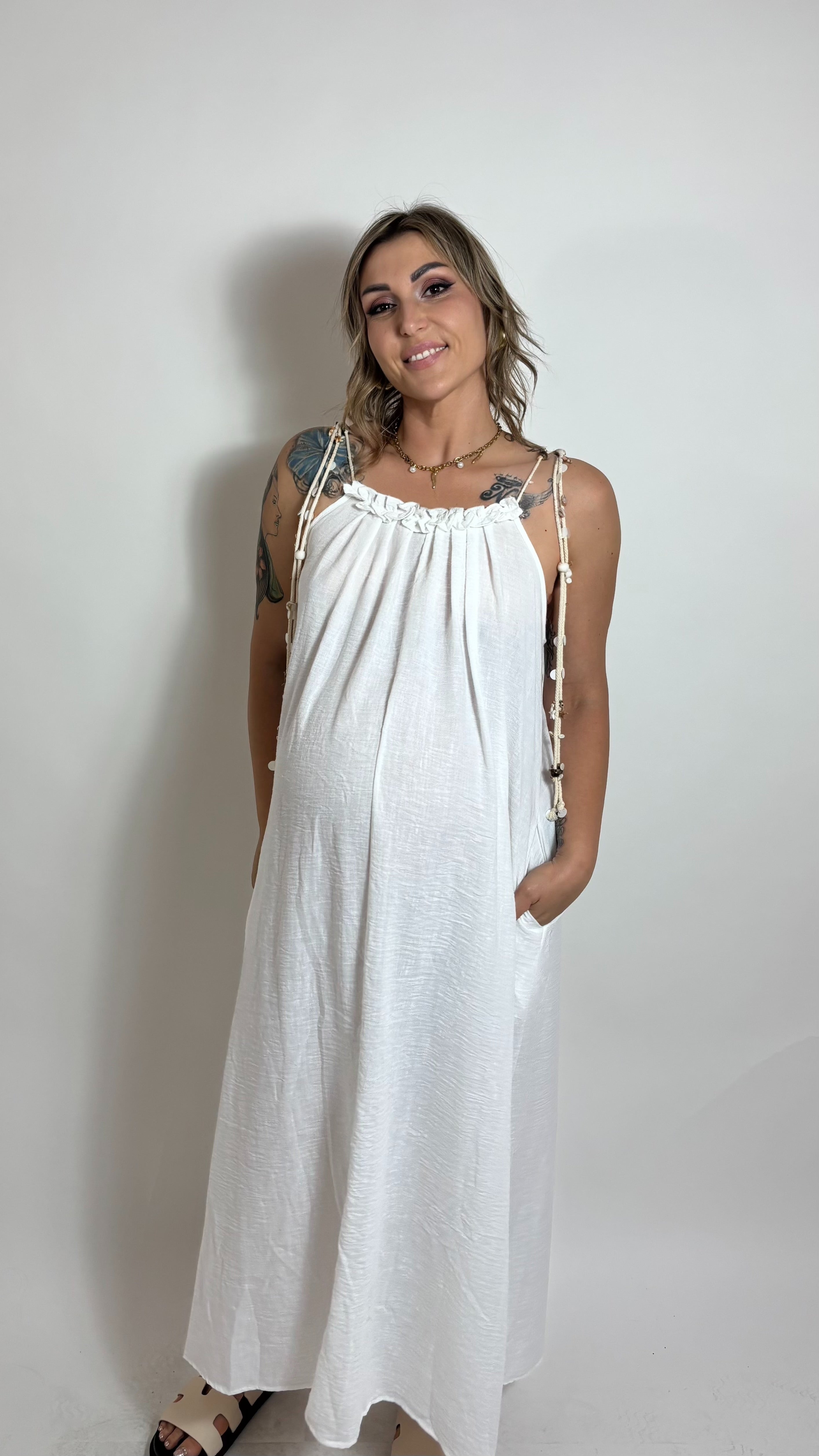 Abito Shell Bianco