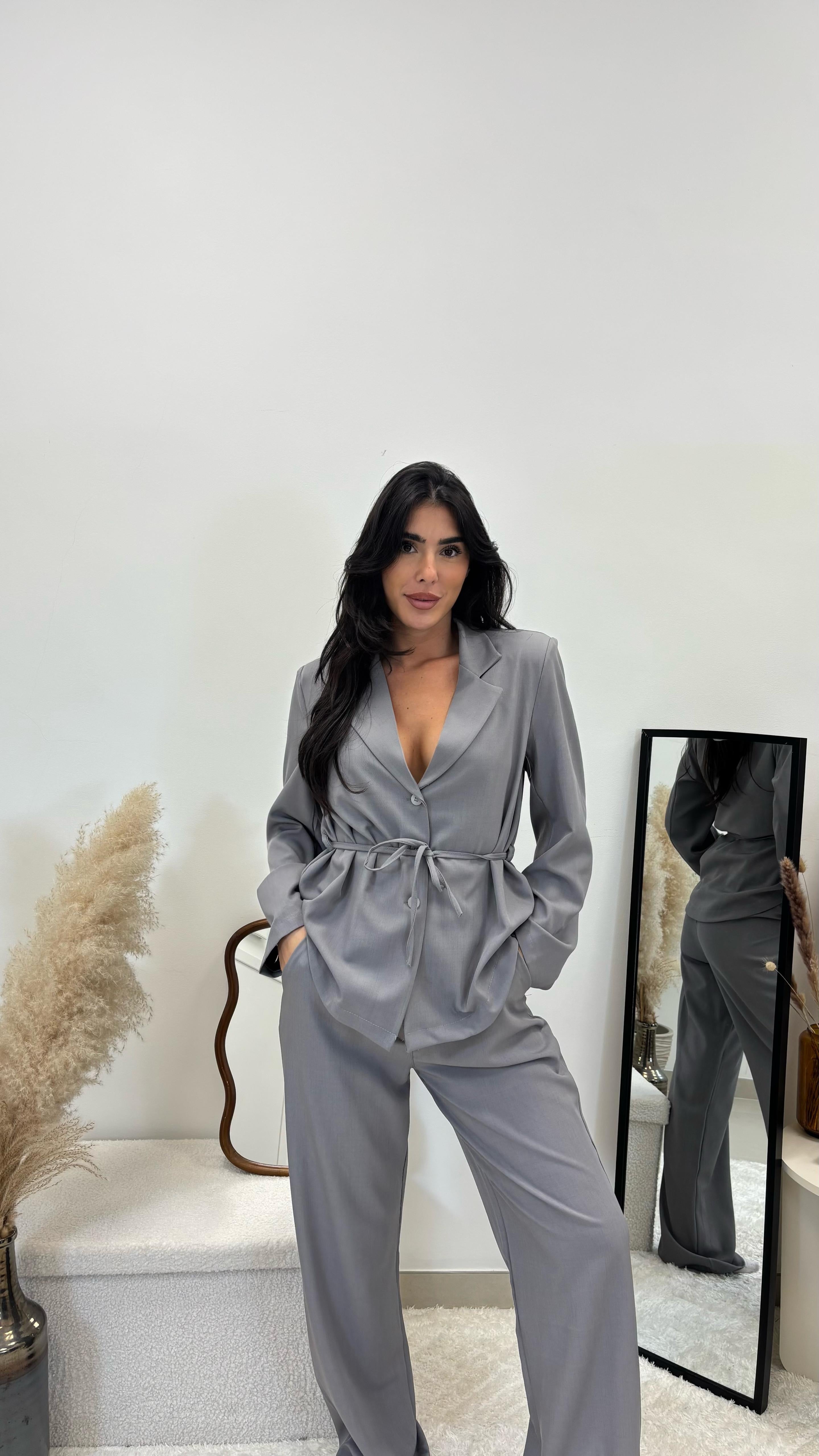 Tailleur Classic Chic Grigio Perla
