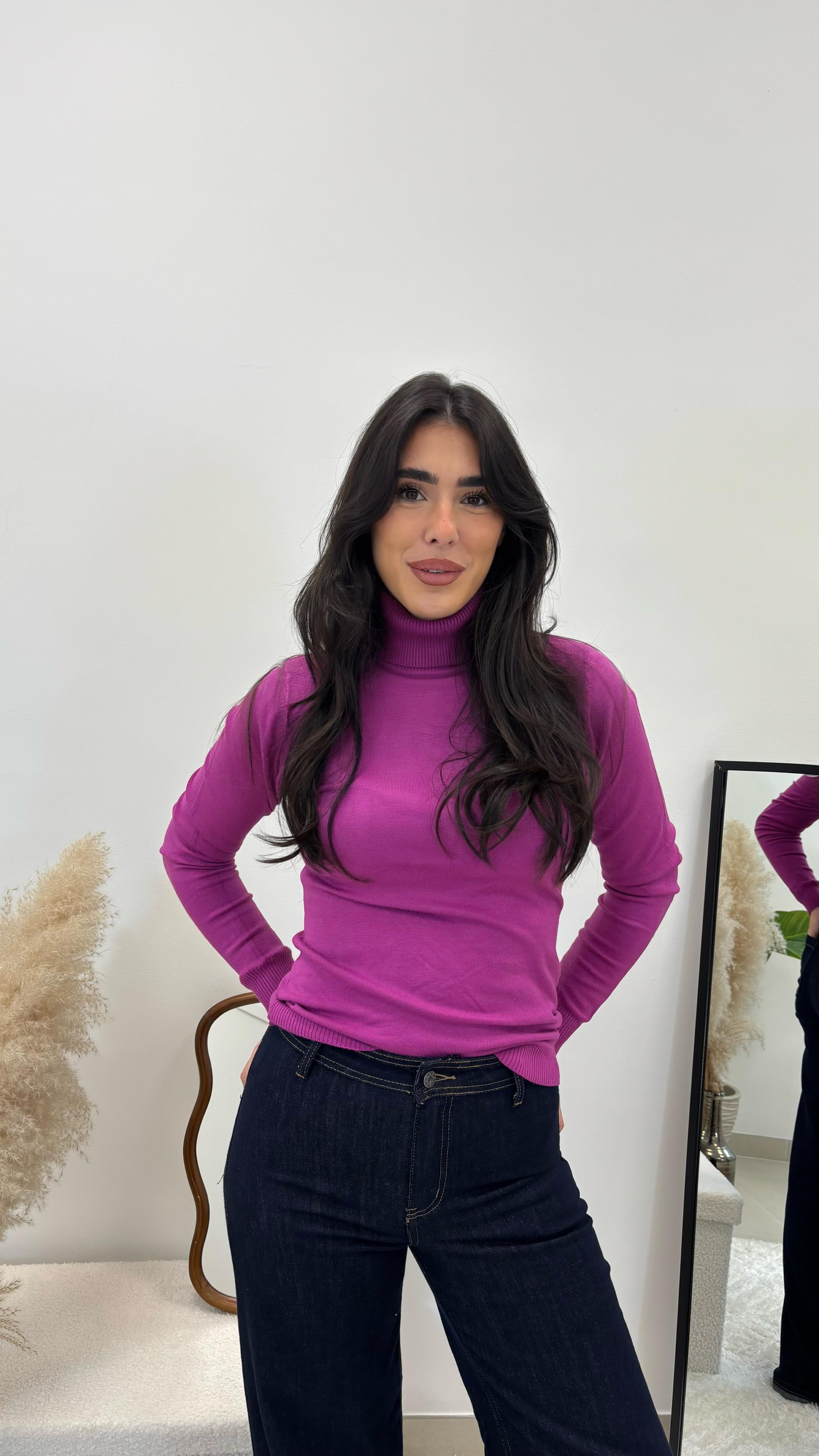 Pull Be You Collo Alto Ciclamino