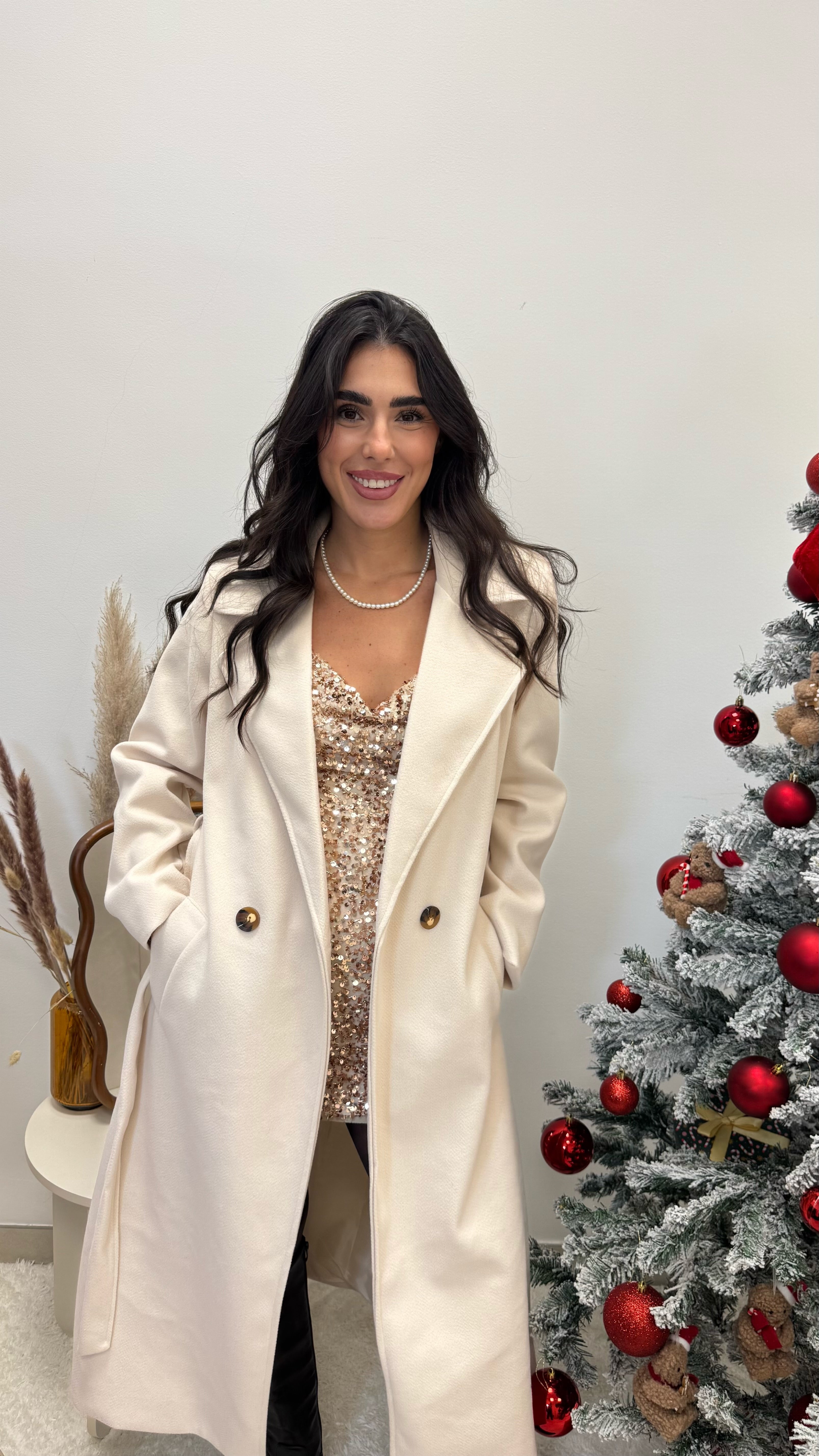 🥂Coat con cinta Burro