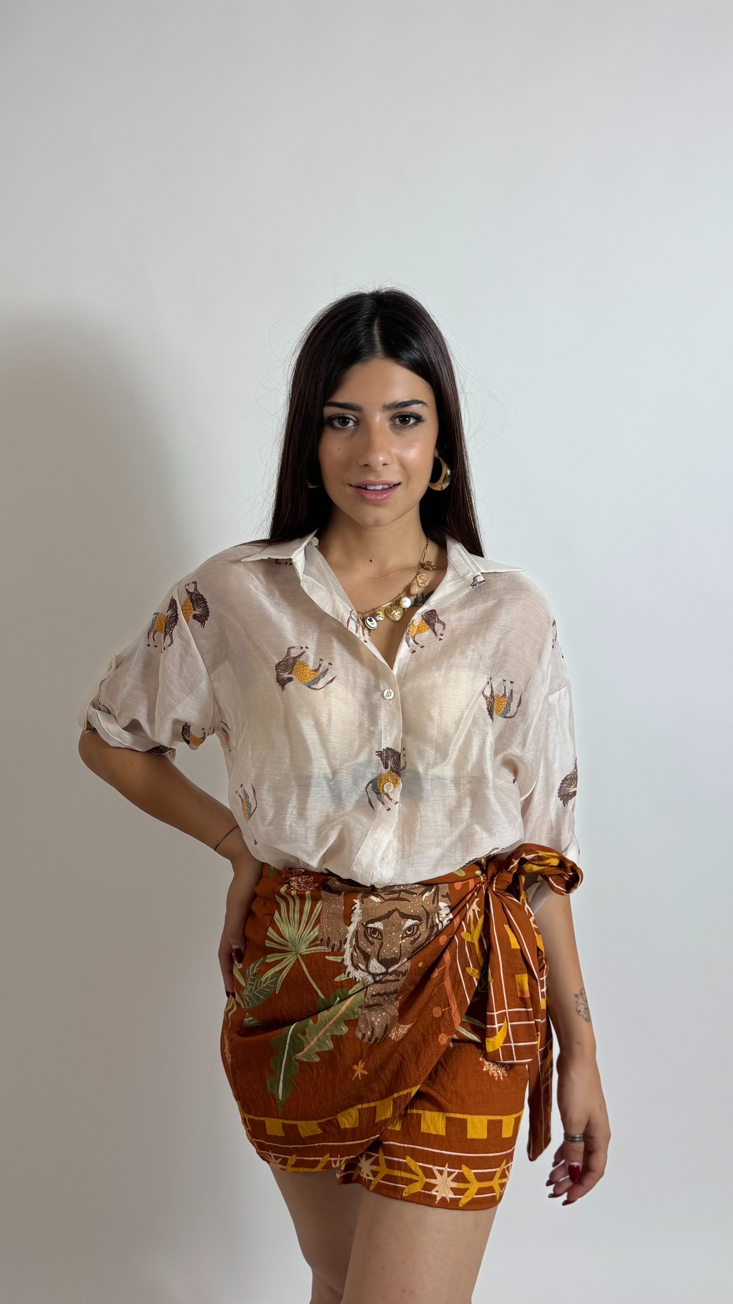 Camicia Soft Zebra White