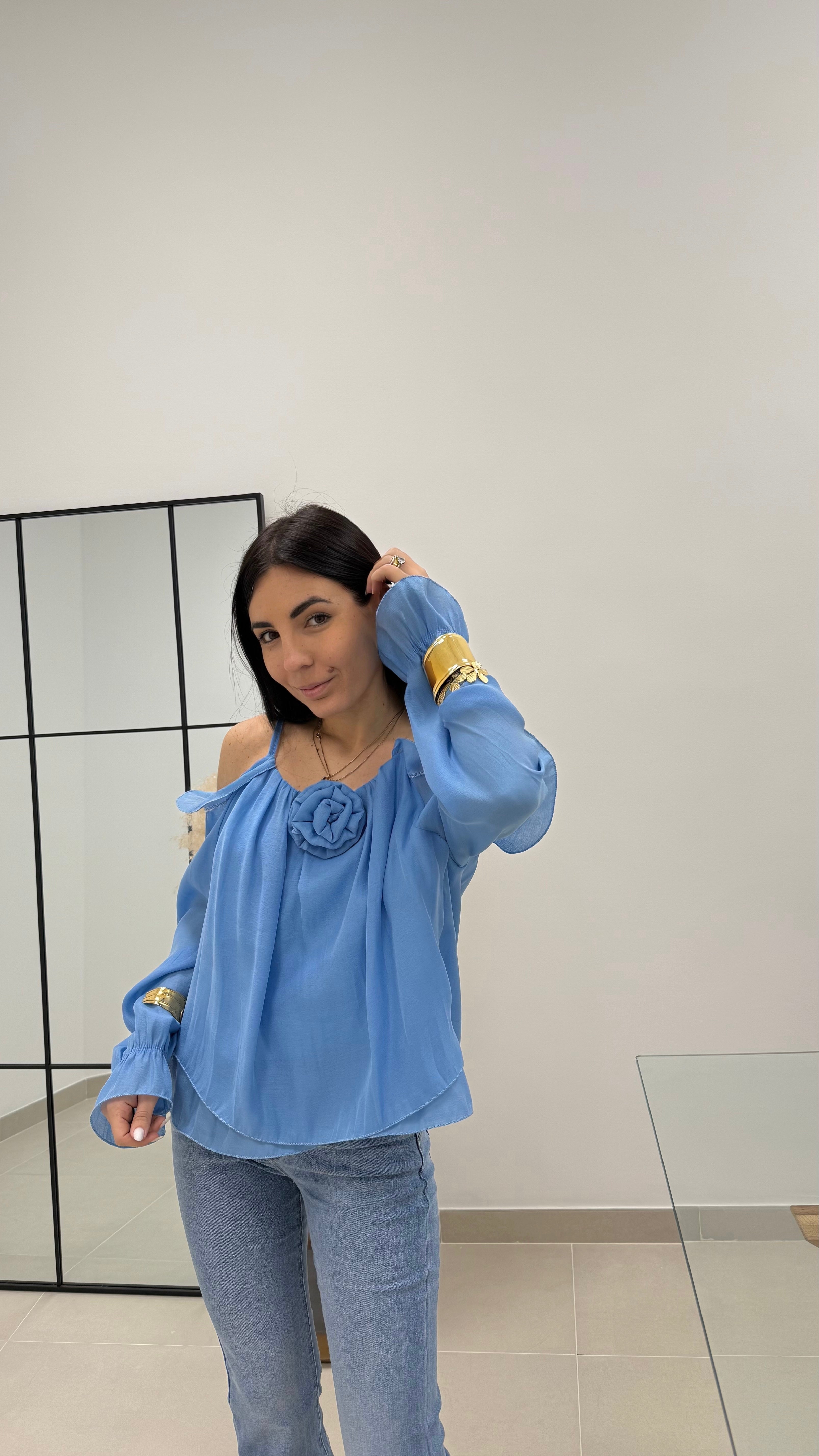 Blusa Chiffon Carta da zucchero