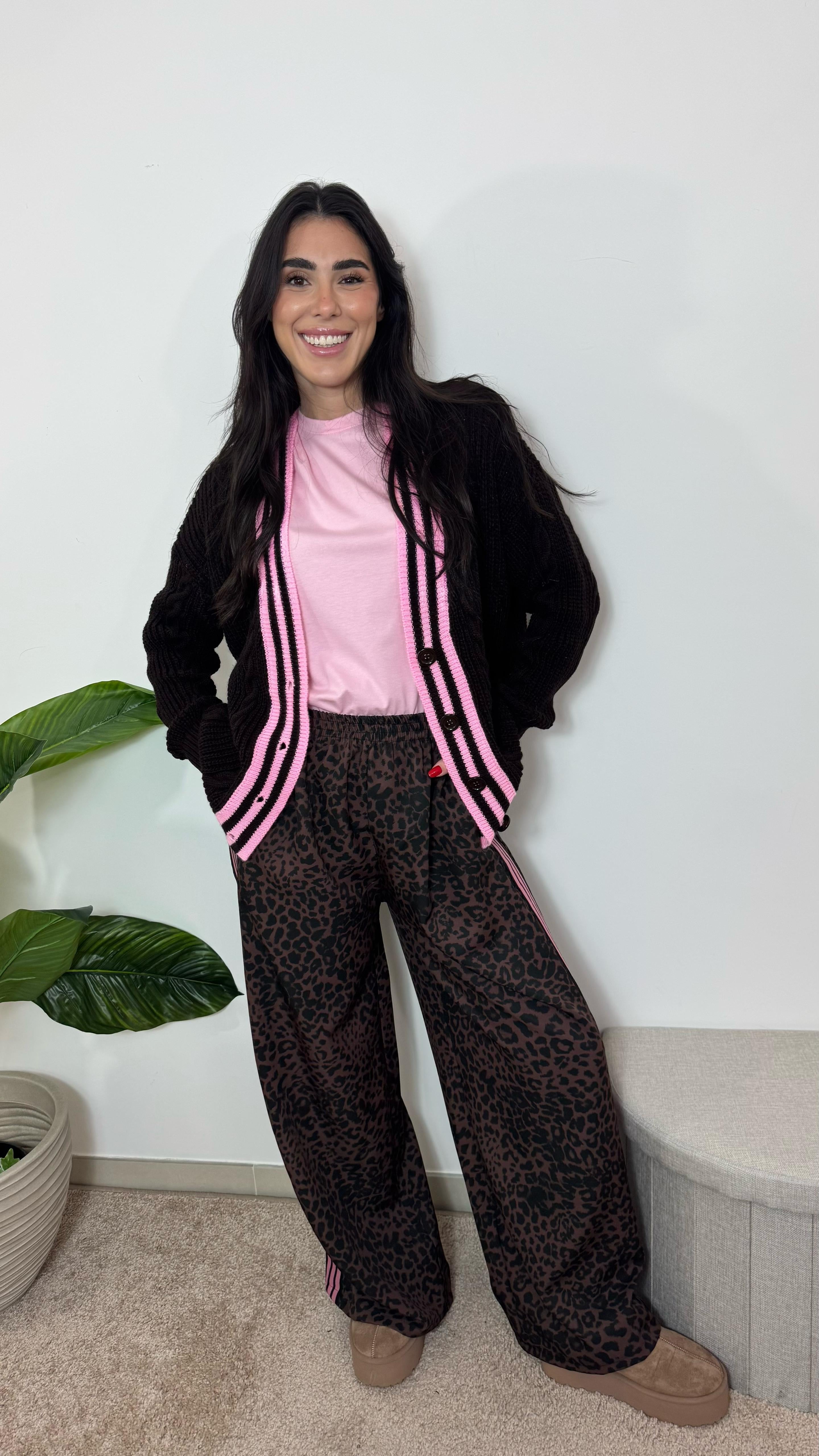 Pantalone Animalier Banda Laterale