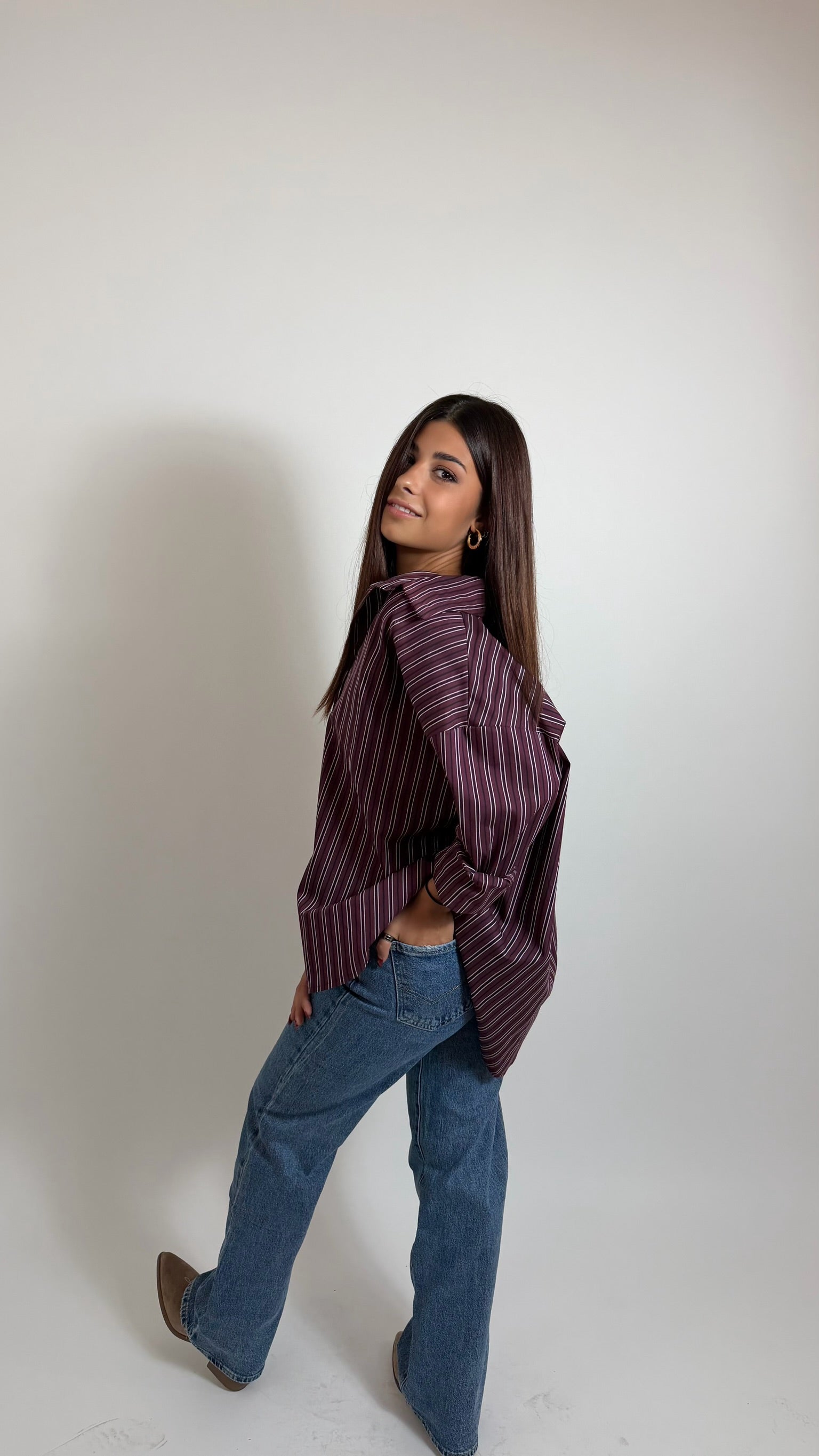 Camicia Daily Stripe Burgundy
