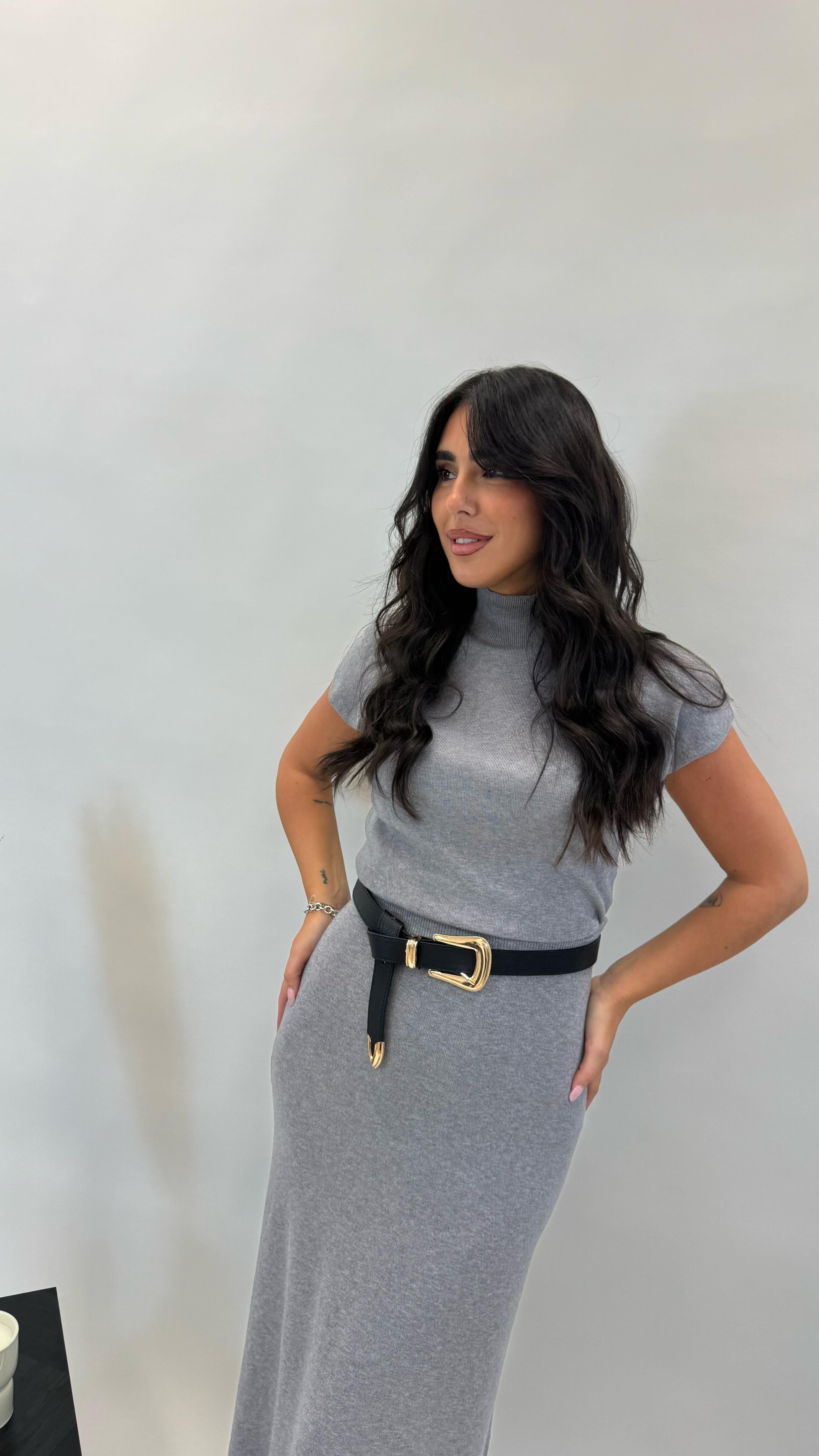 Set Longuette e Dolcevita Grigio Perla