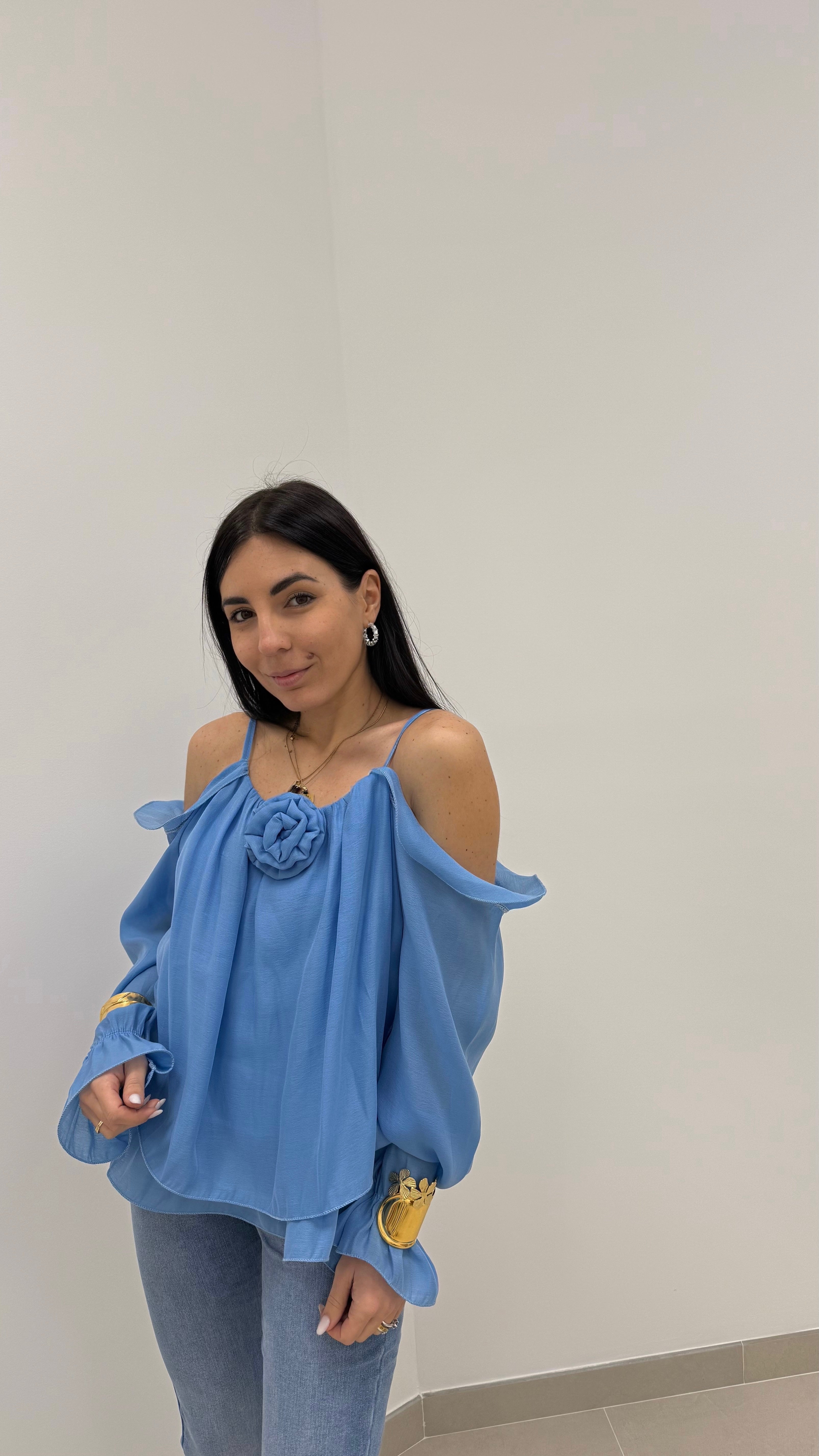 Blusa Chiffon Carta da zucchero
