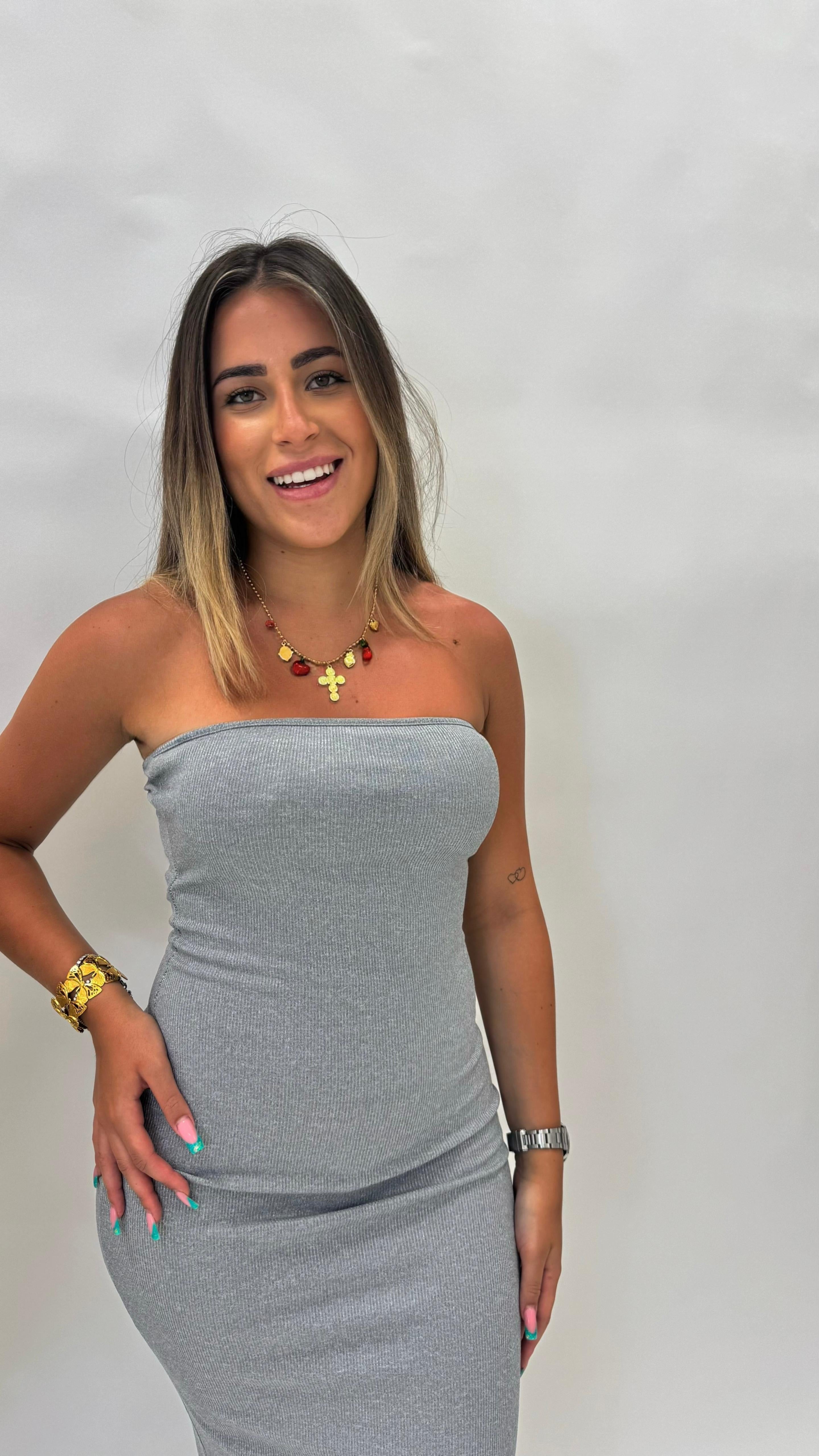 Abito Basic Grigio Perla