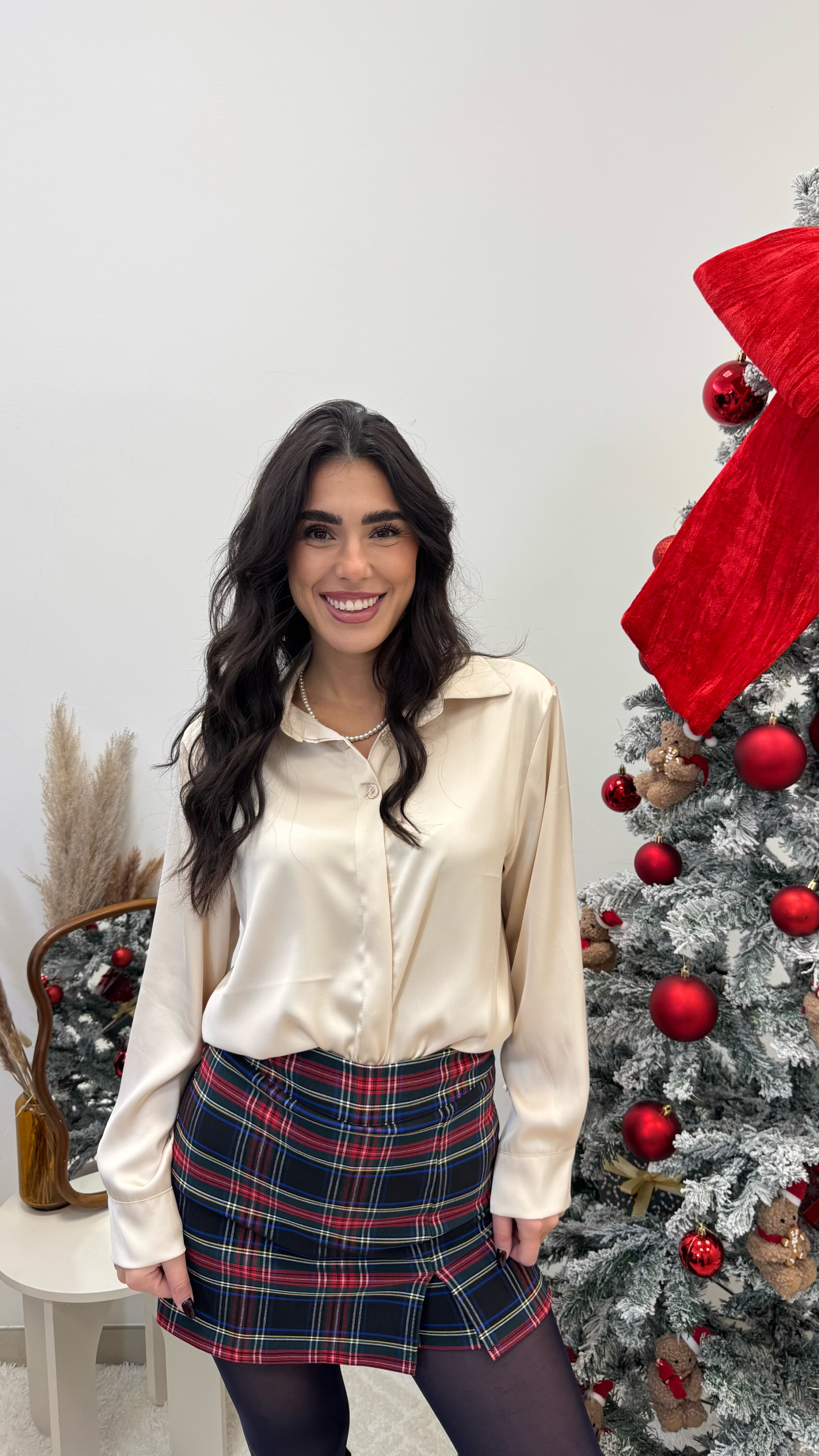 🥂Camicia Effetto Raso Champagne