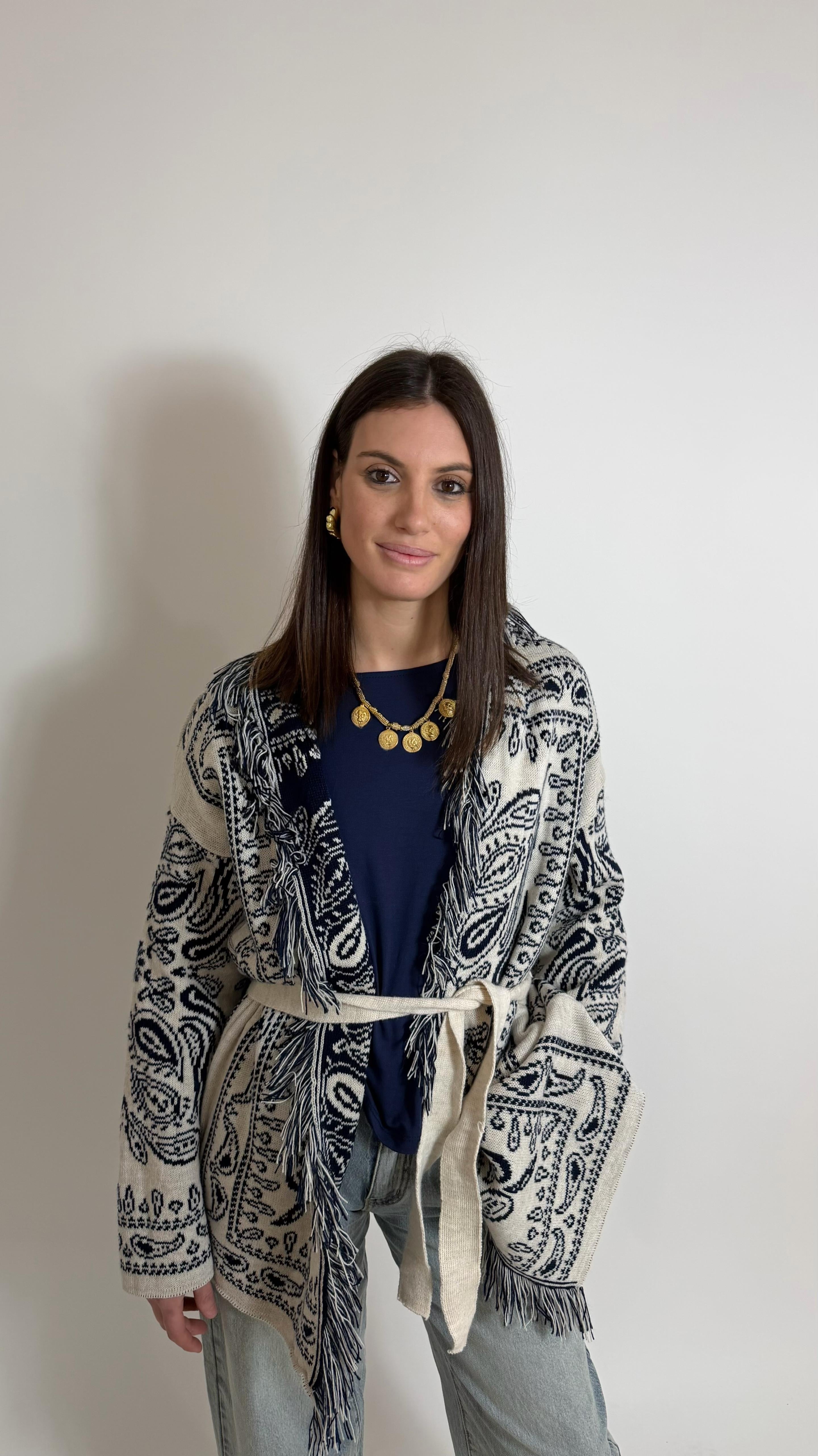 Cardigan Etnico Burro