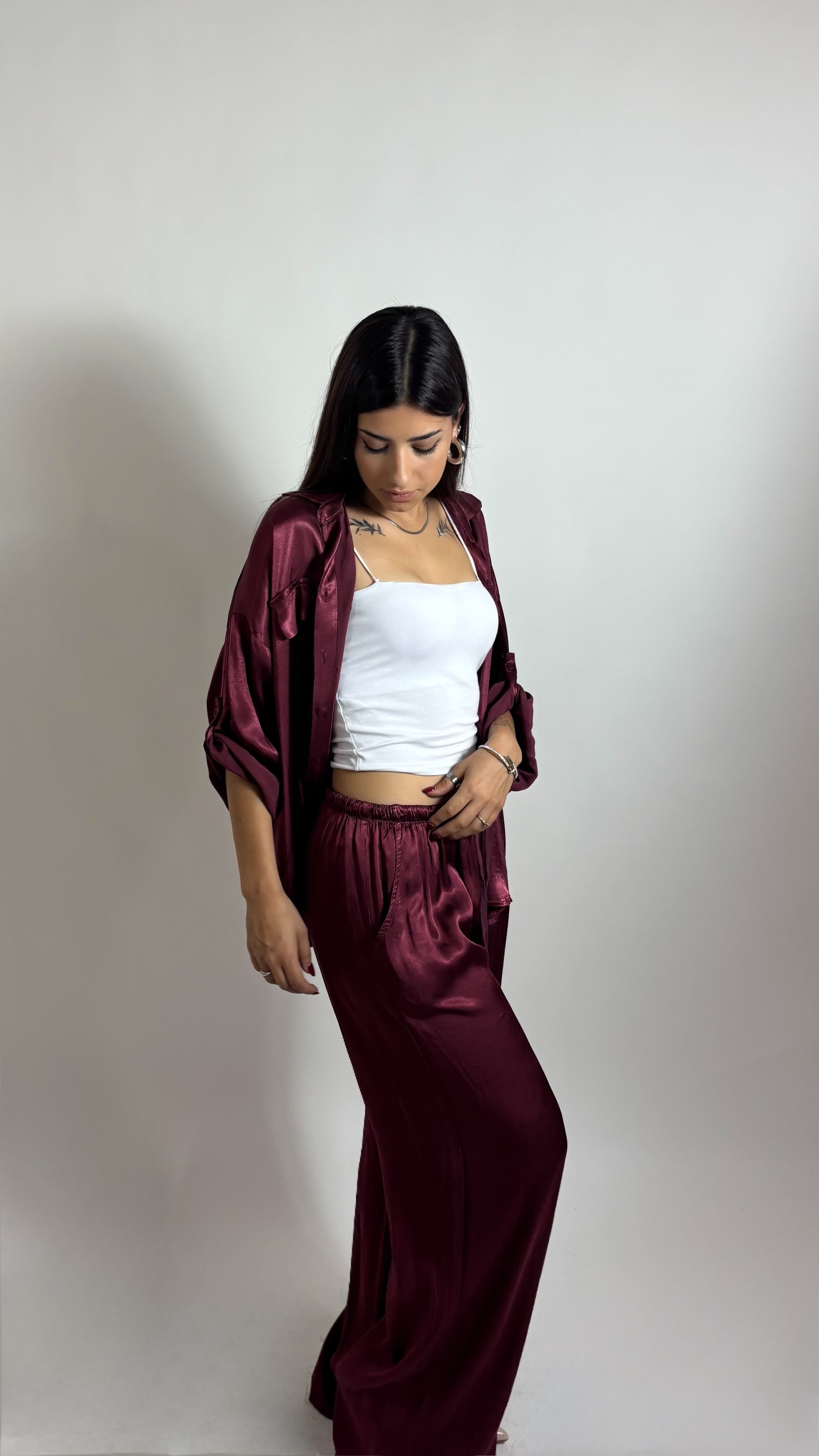 Set Soft Satin Burgundy