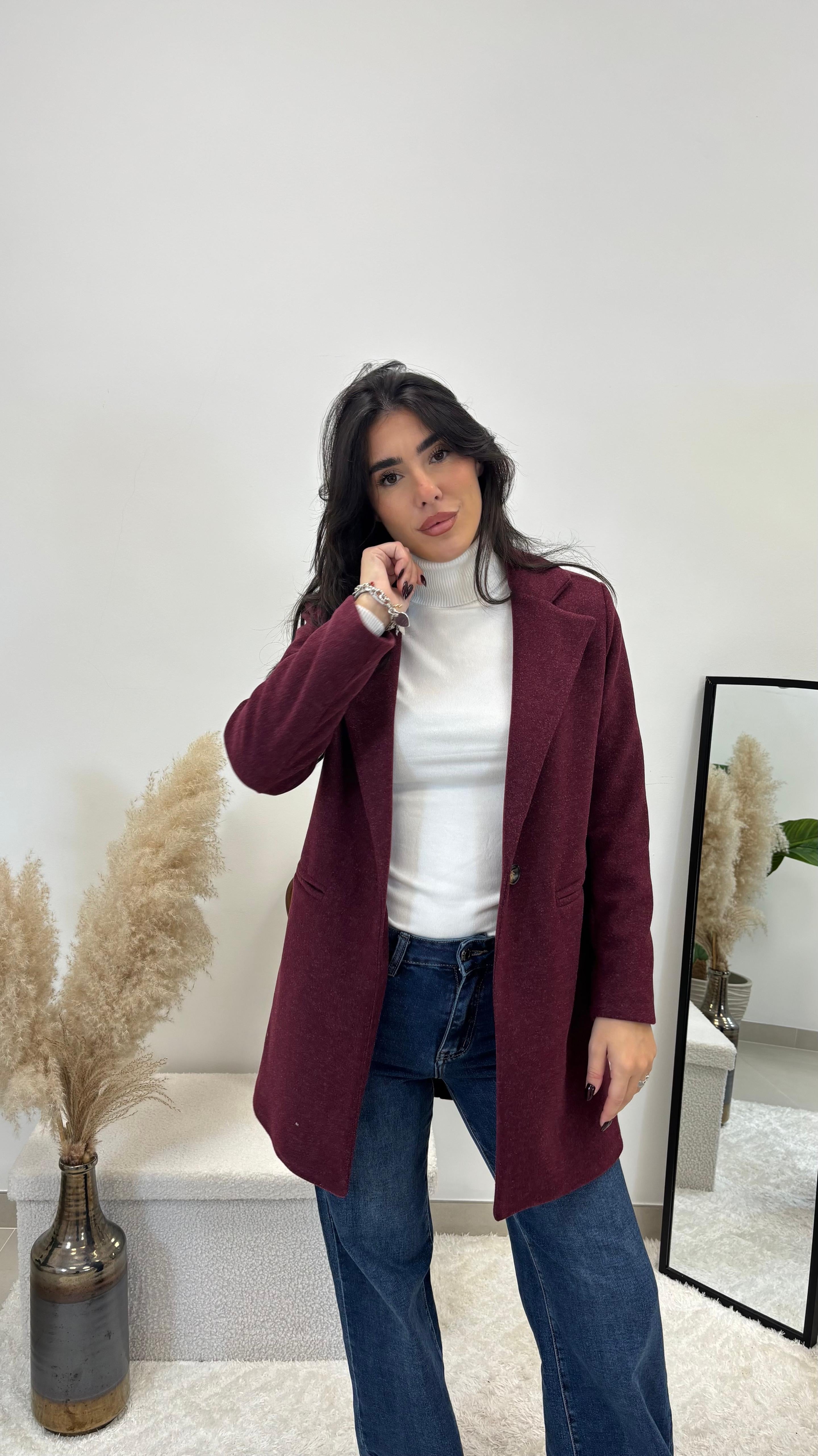 Coat Regular Fit Burgundy