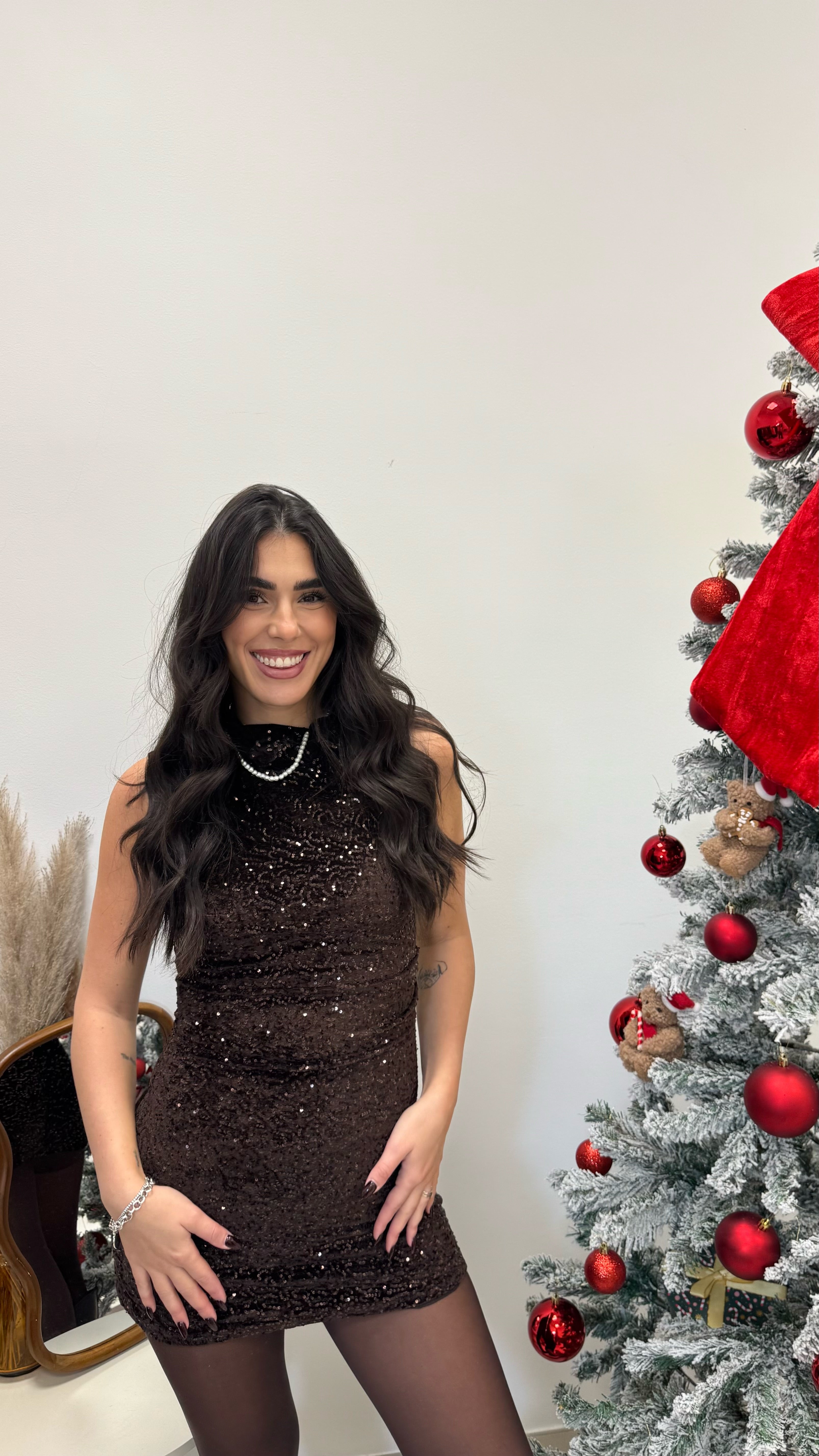 🥂Abito Velvet Sparkle Choco