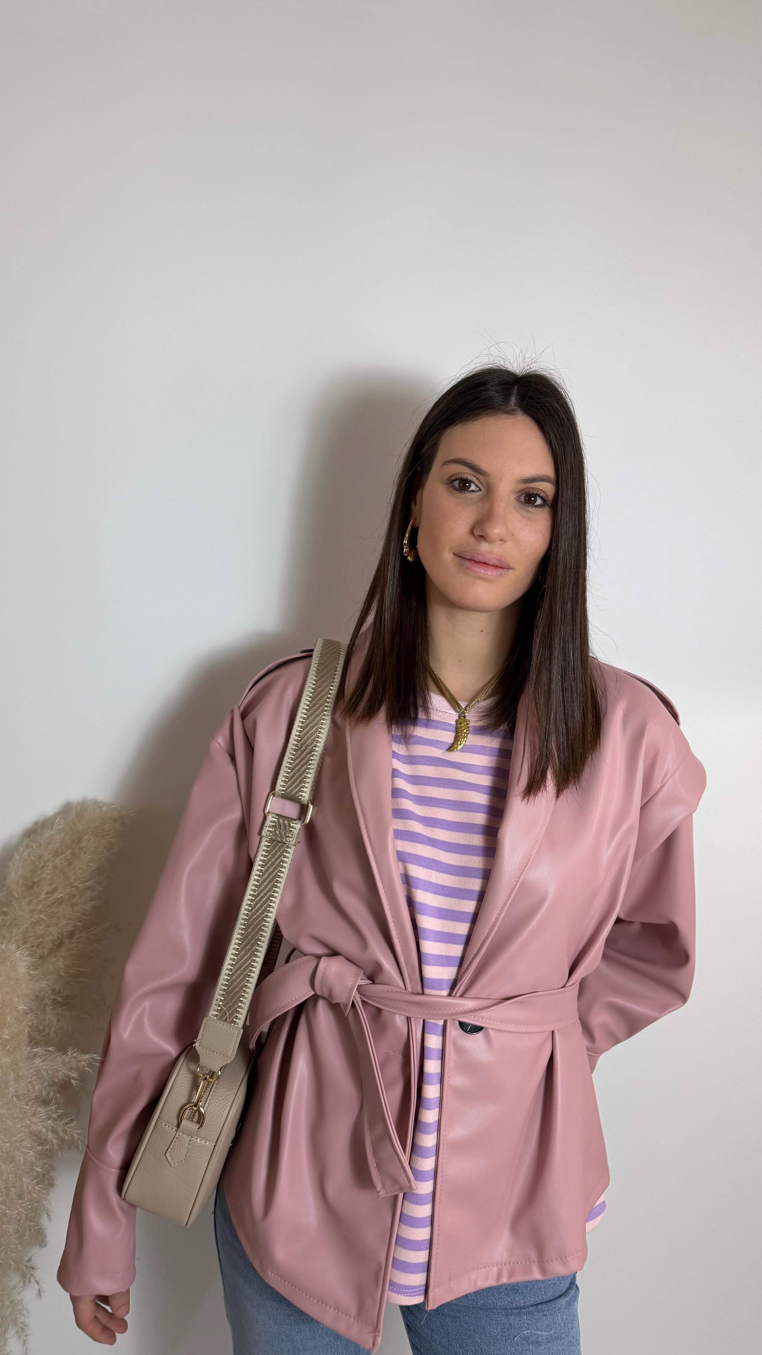 Mini Trench Strutturato Eco Rosa