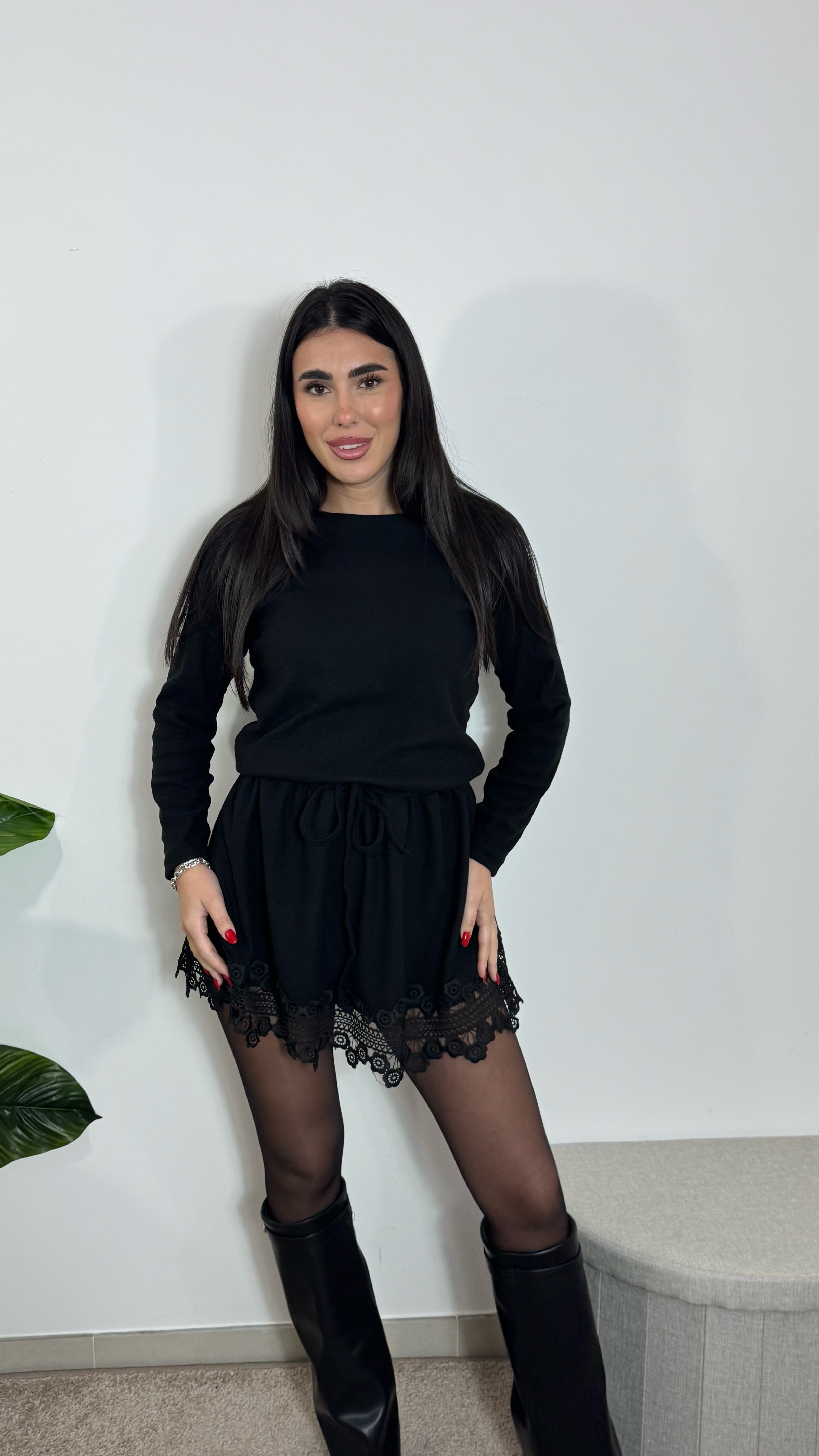 Abito Lace Comfort Nero