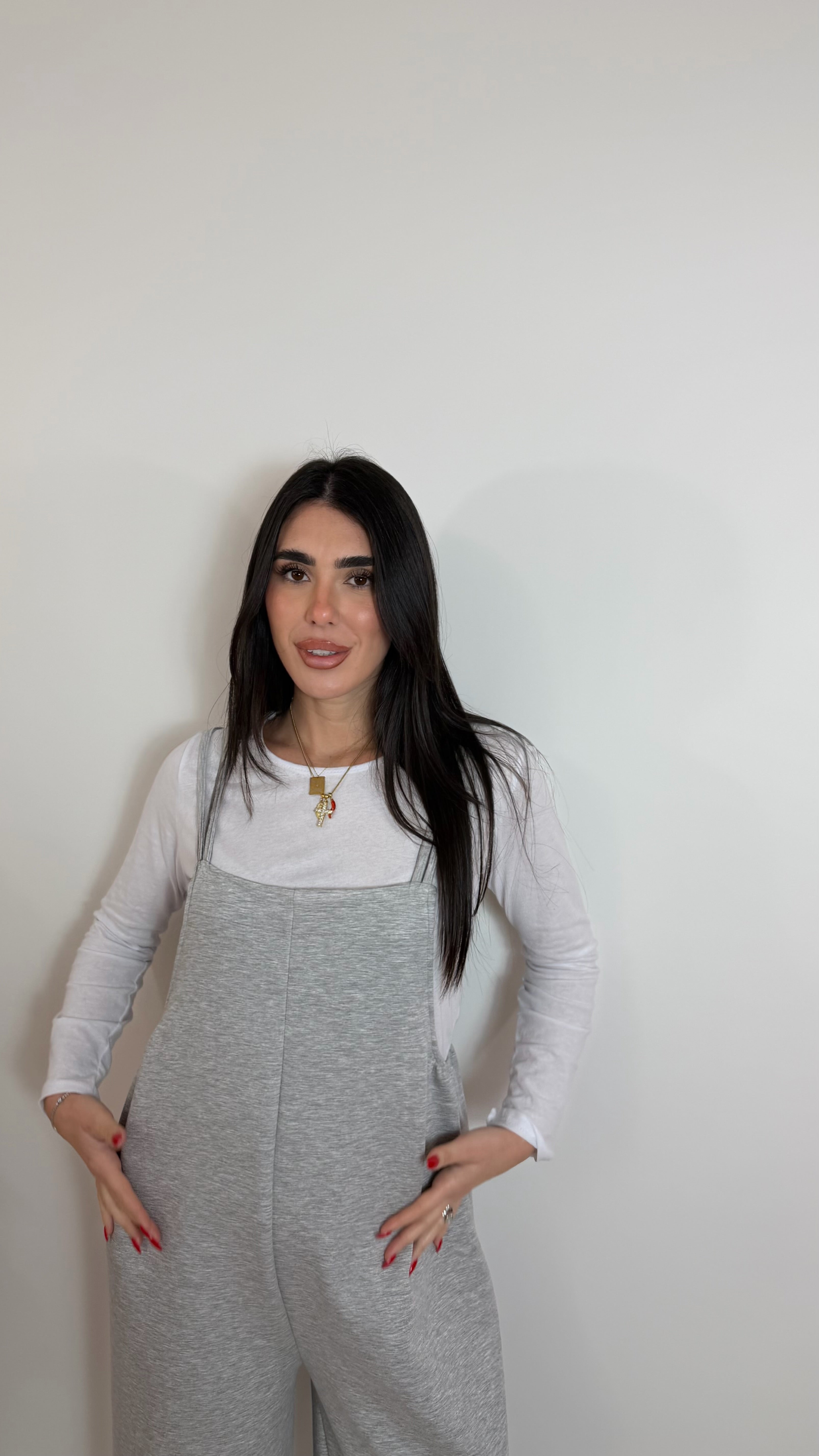 Salopette Comfy-Urban Grigio Perla