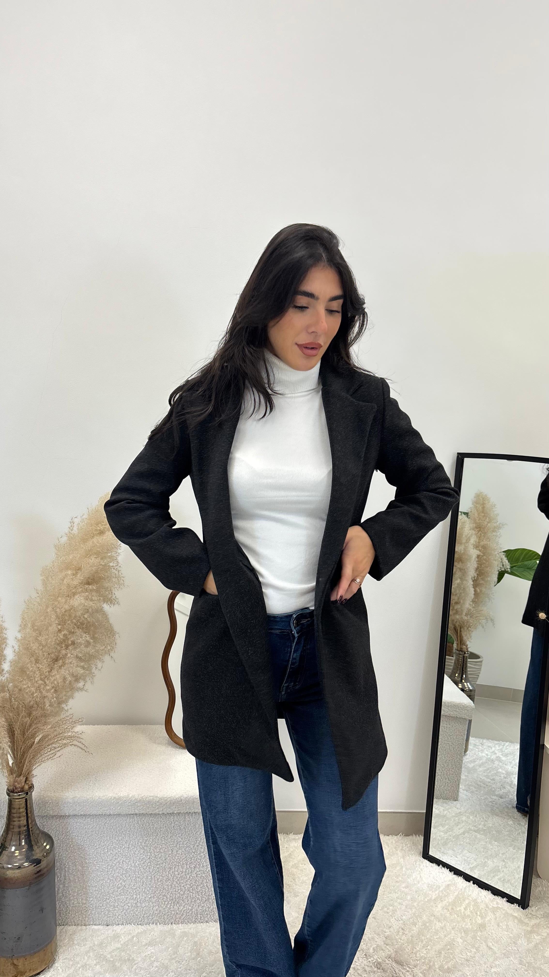 Coat Regular Fit Nero