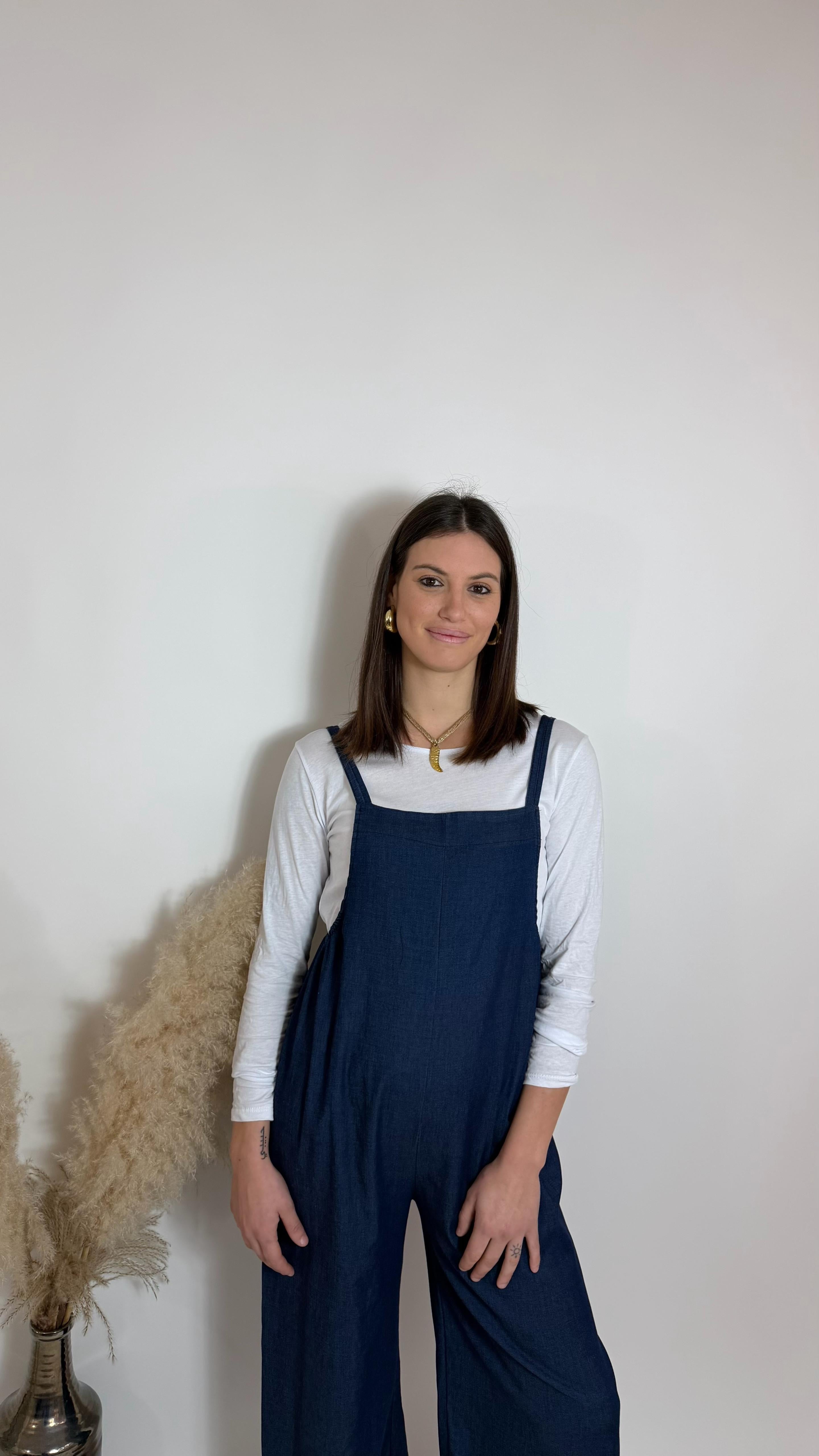 Salopette Chambray Be You / lavaggio scuro