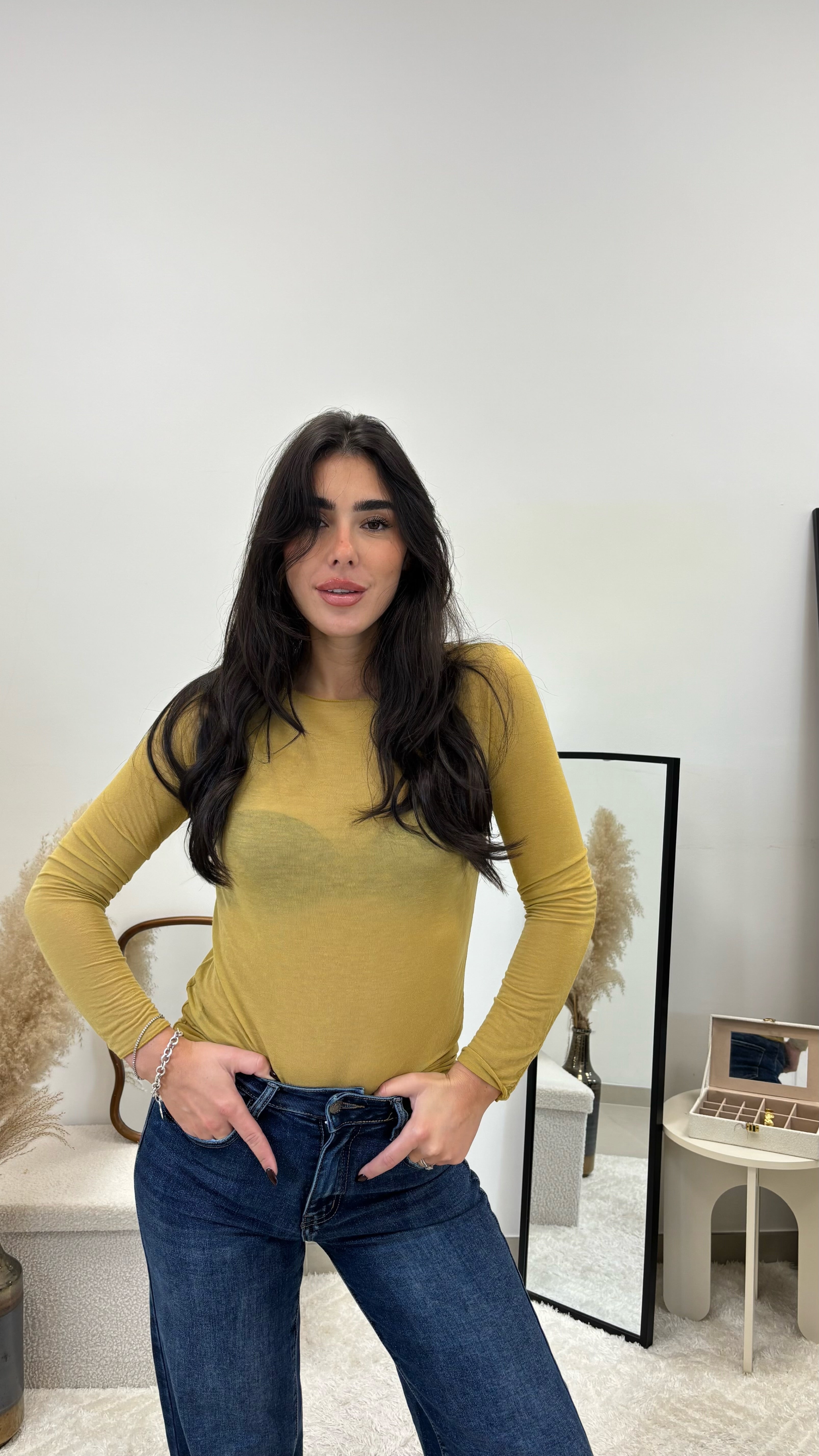 Maglia Cashmere Senape