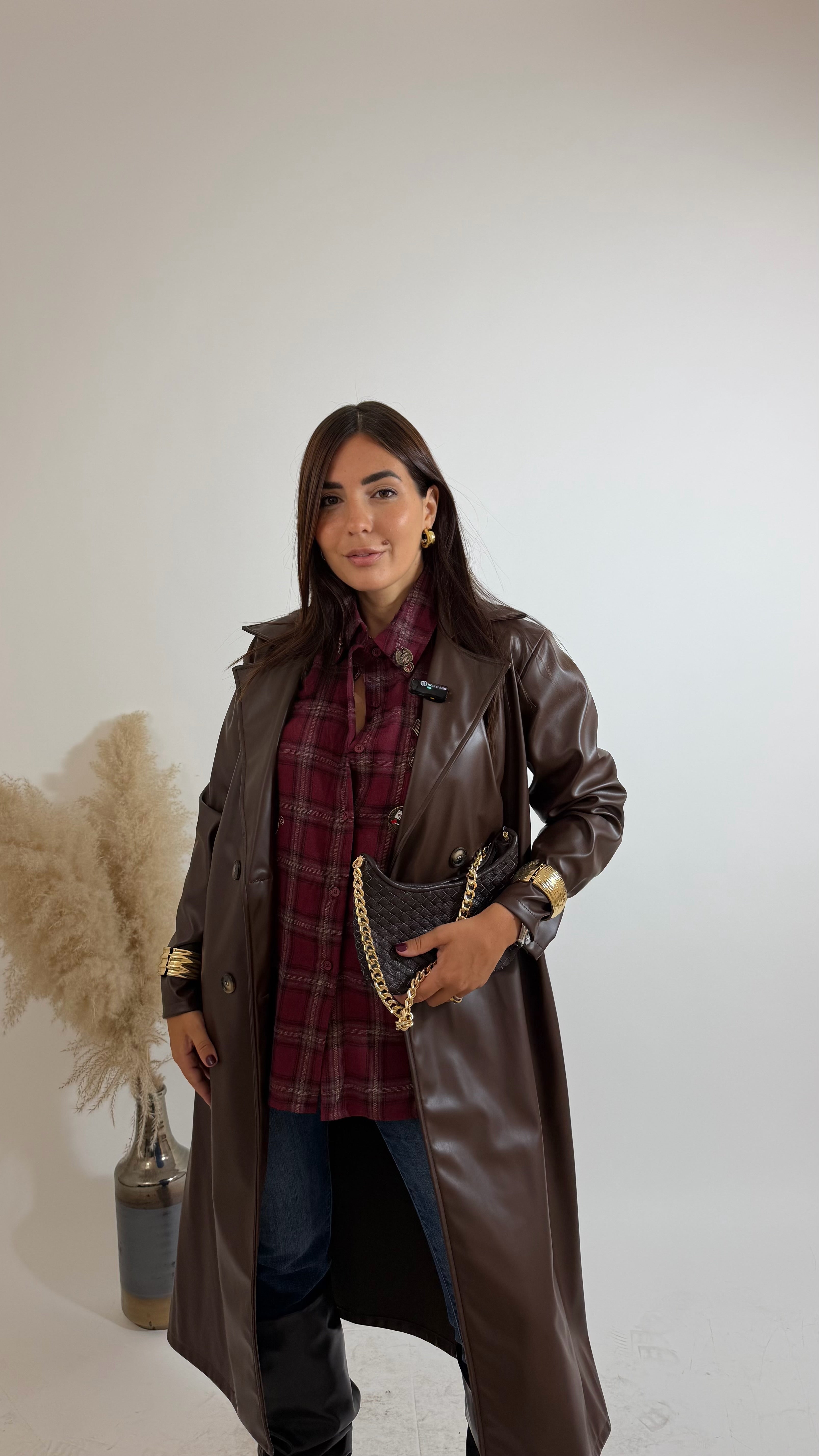 Camicia Check Charm Rosso India
