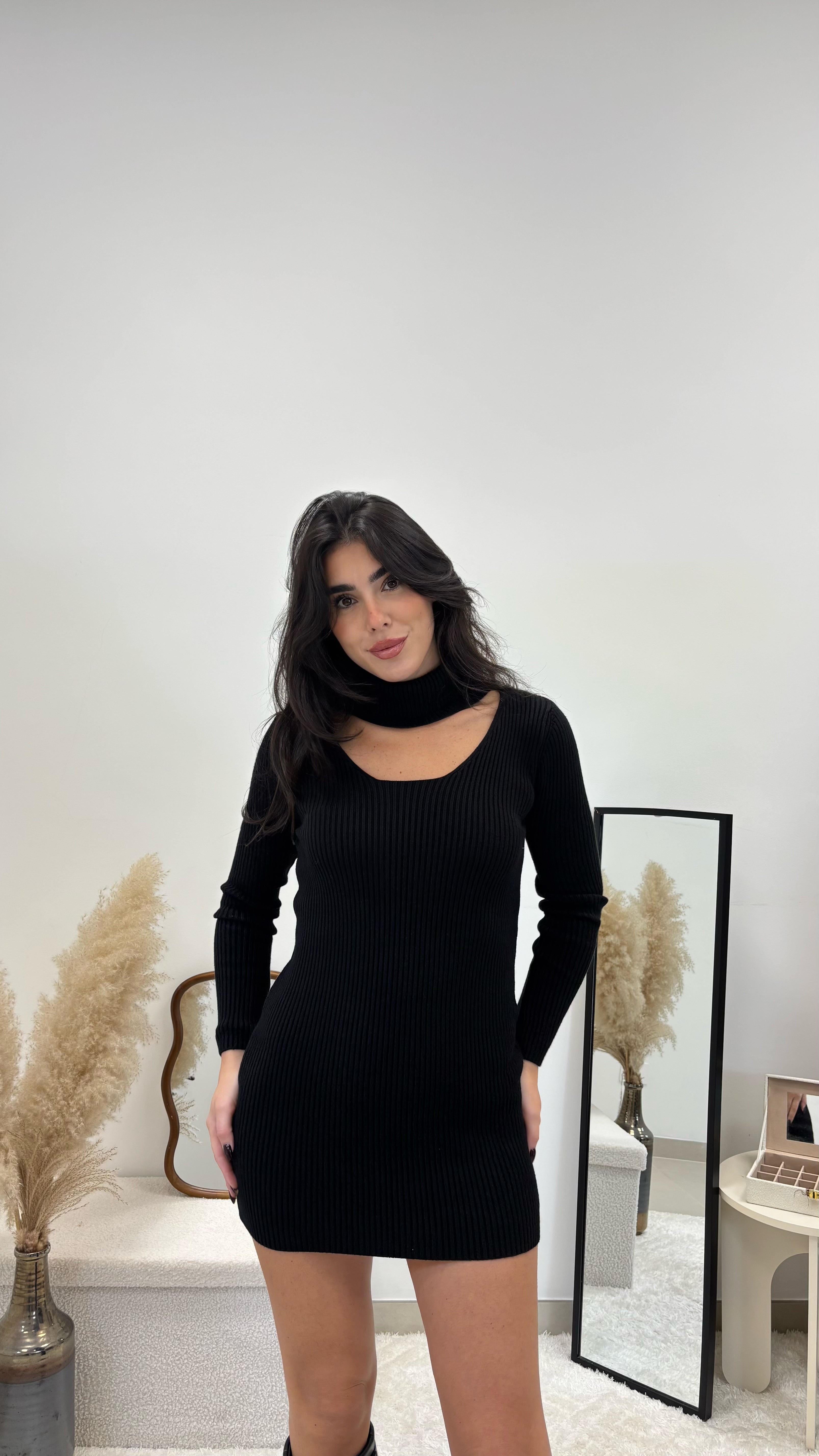 Abito Chocker Touch Nero