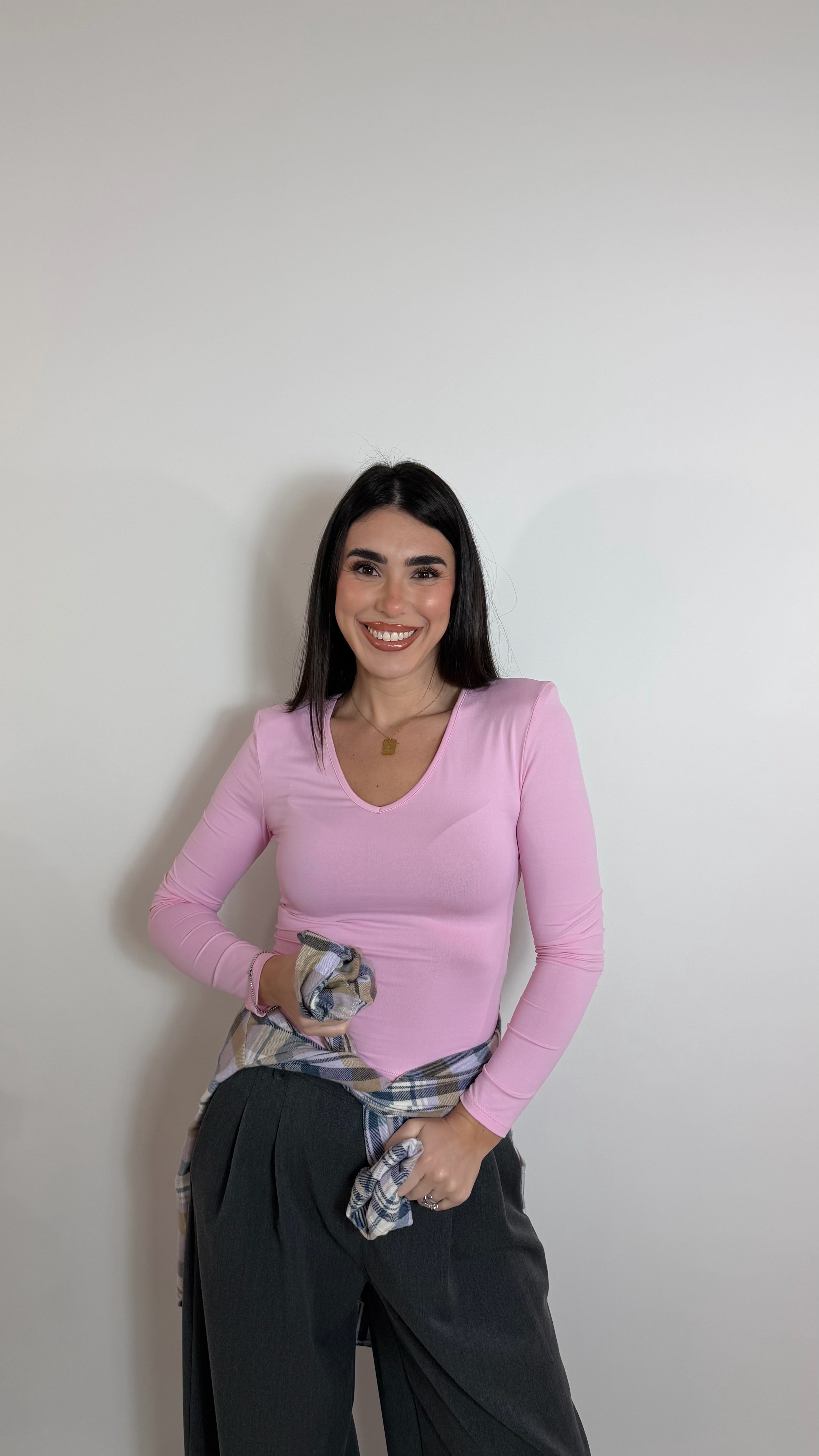 Maglia Lycra Strutturata Pink Soft