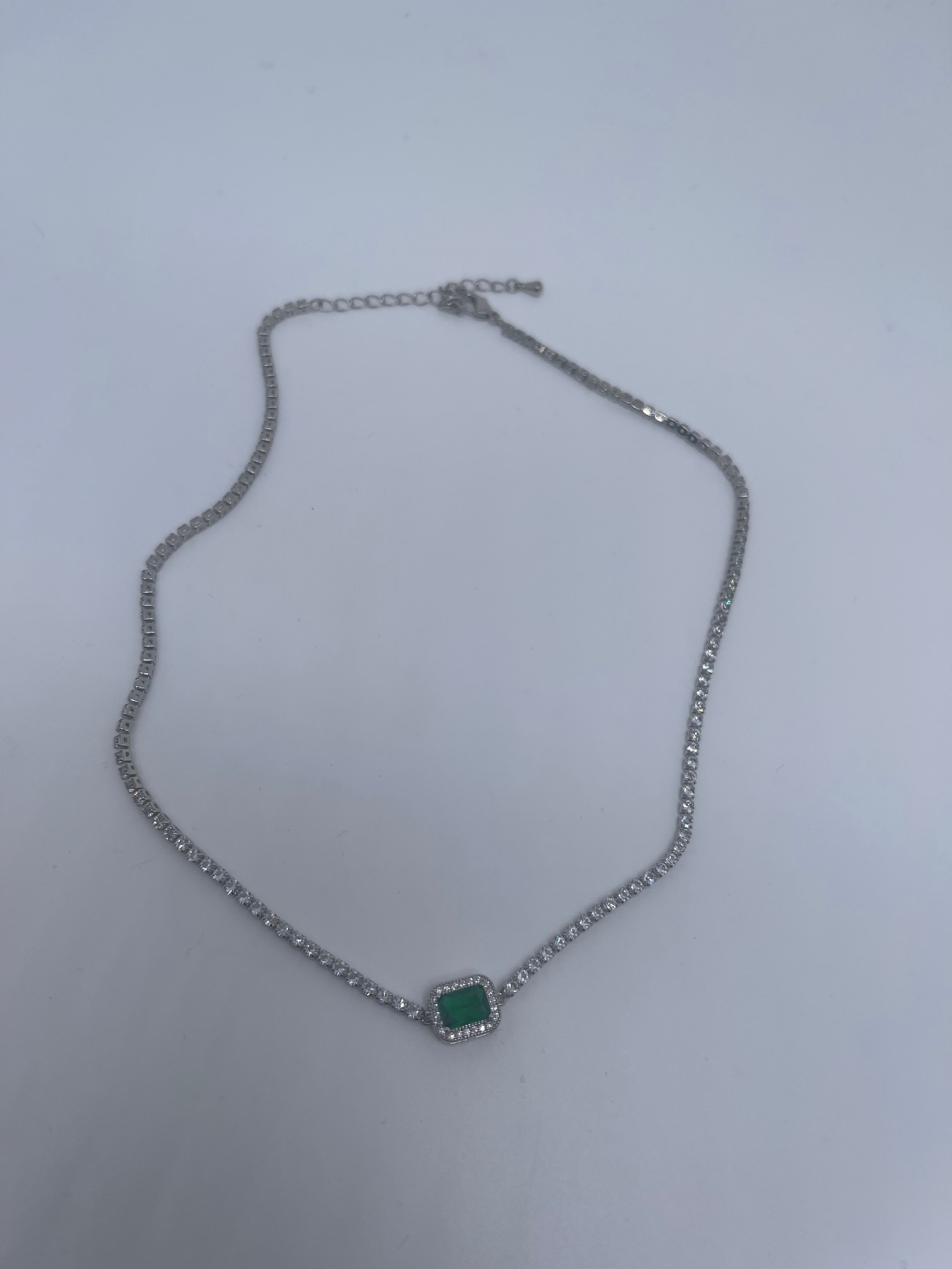 Collana tennis Silver con pietra