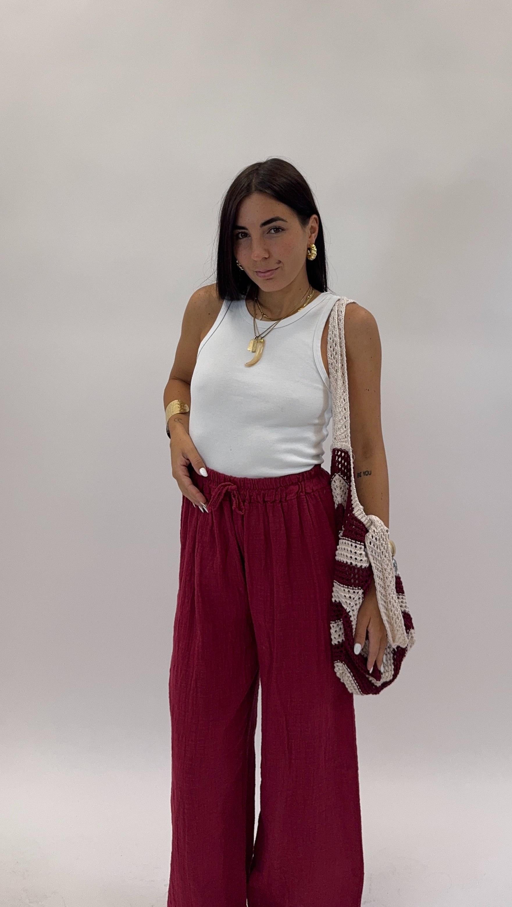 Pantalone Bea Rosso India