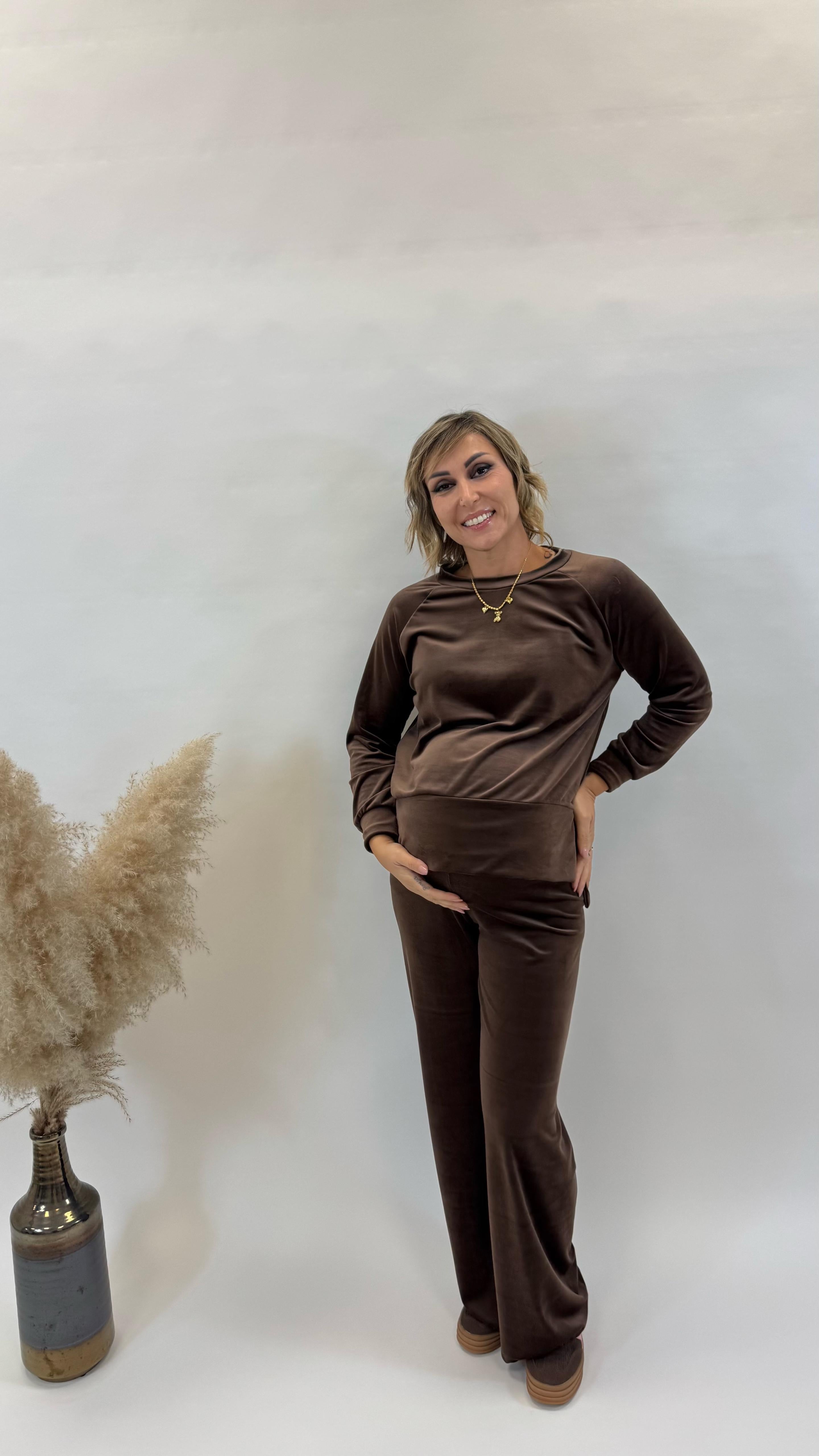 Tuta Flare Velvet Choco