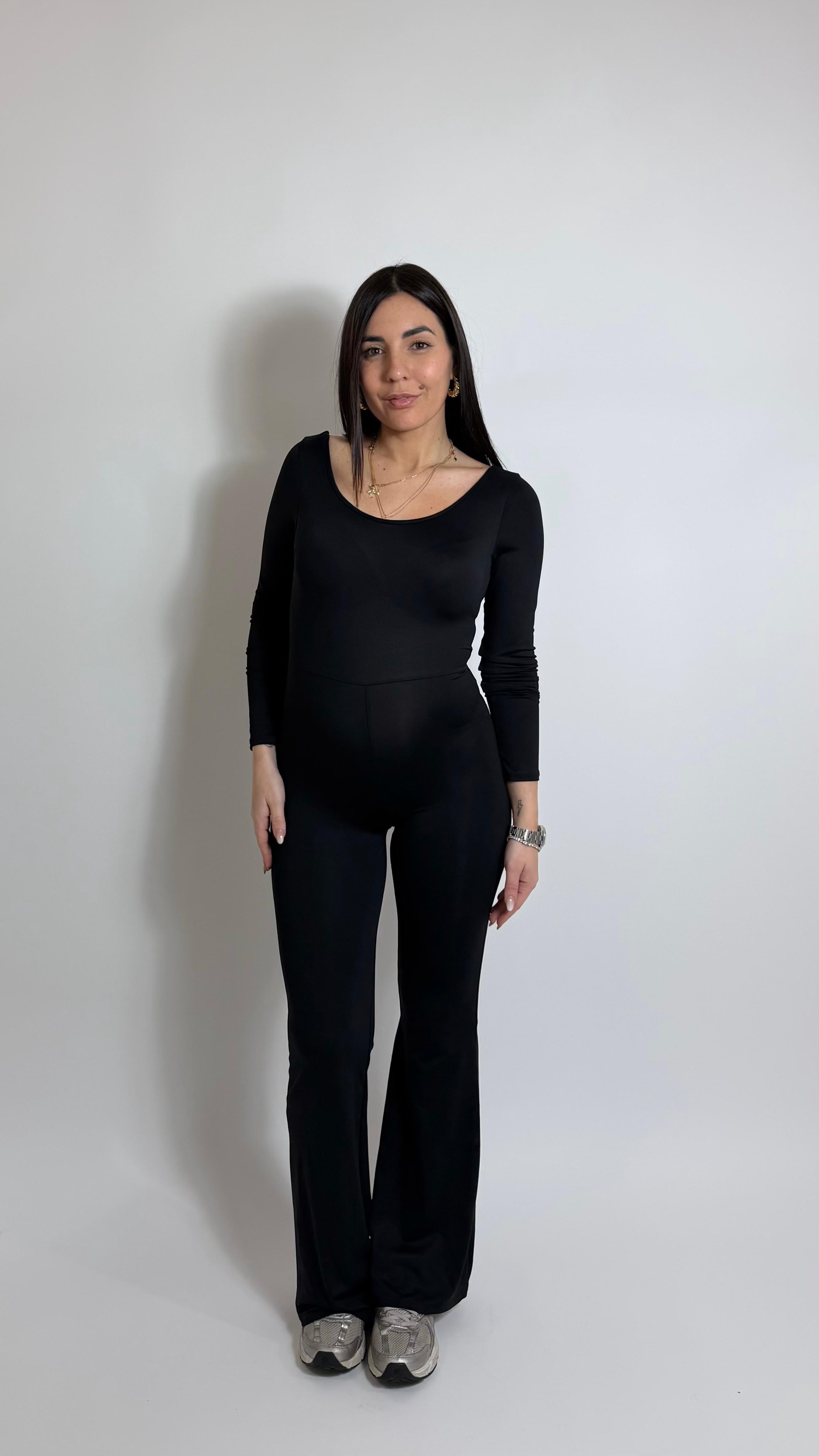 Jumpsuit Second Skin - Flare / Nera