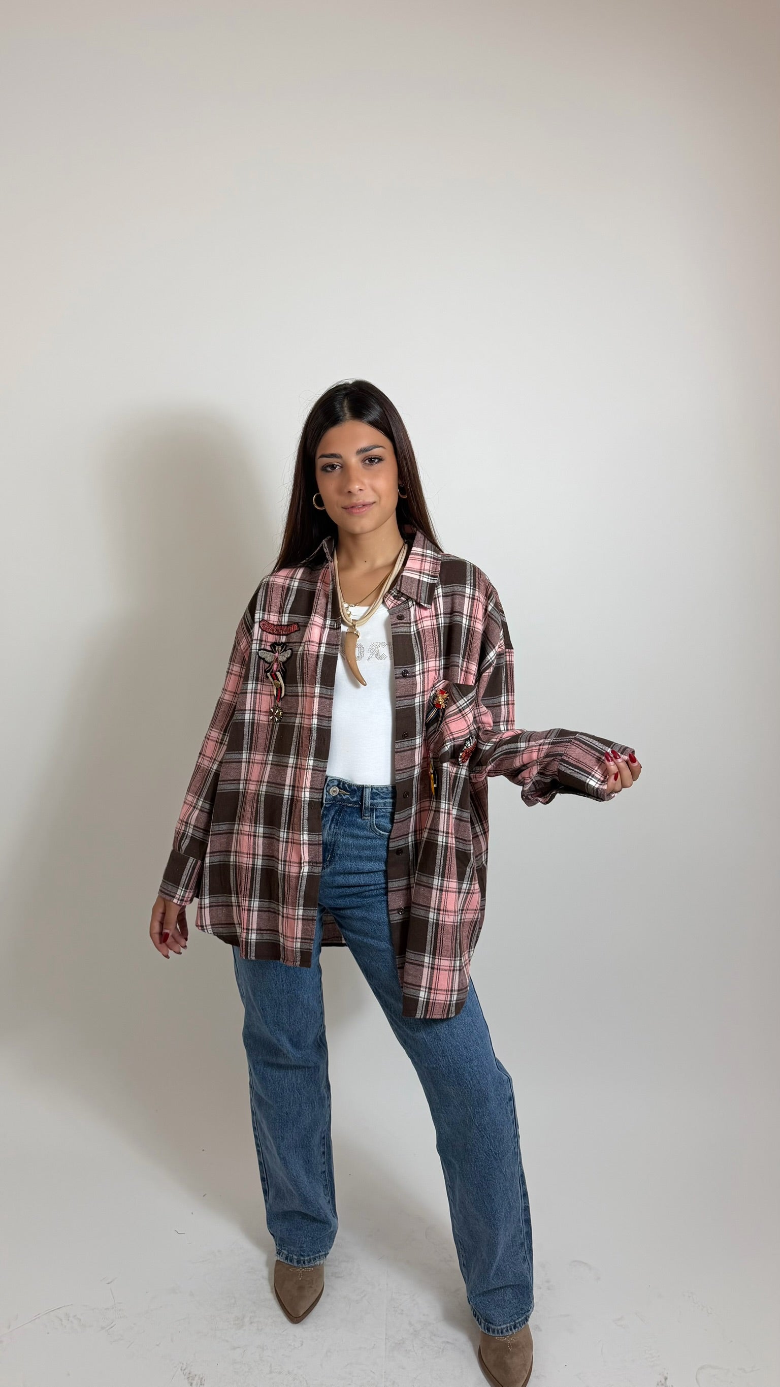 Camicia Check Charm Pink/Choco