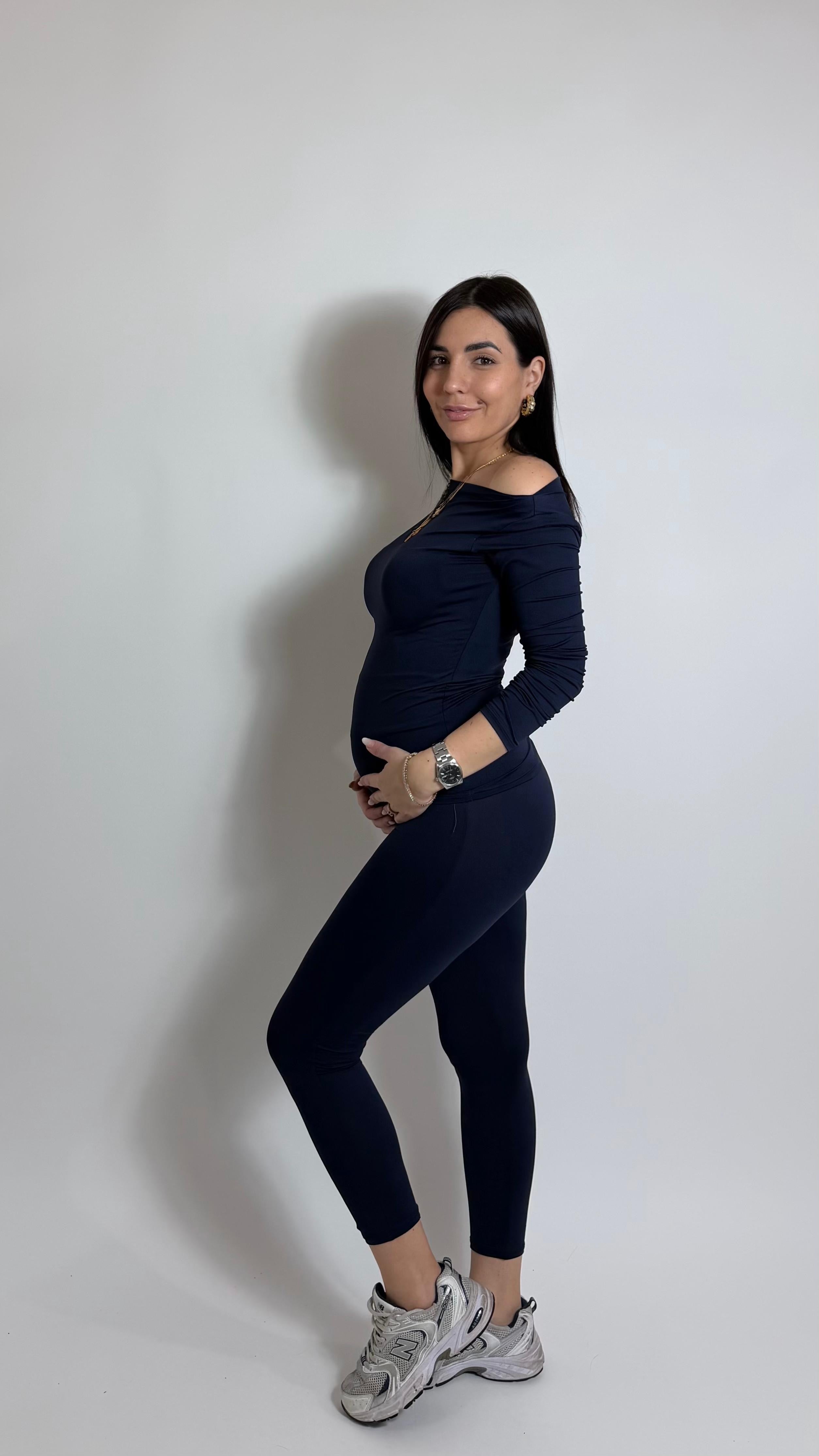 Leggins Second Skin - Sigaretta / Blu Notte