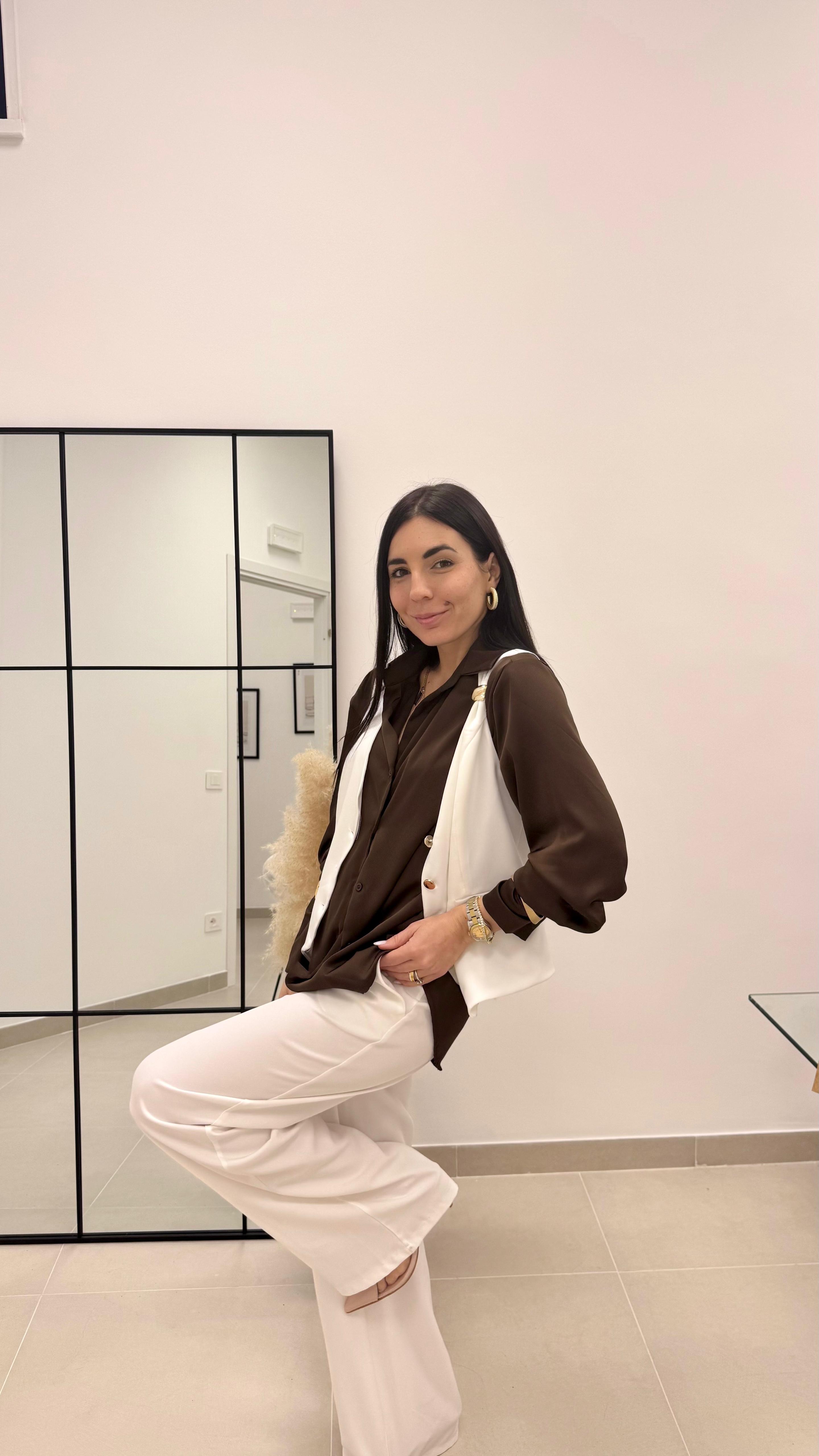 Set Gilet e Full Lenght Bianco