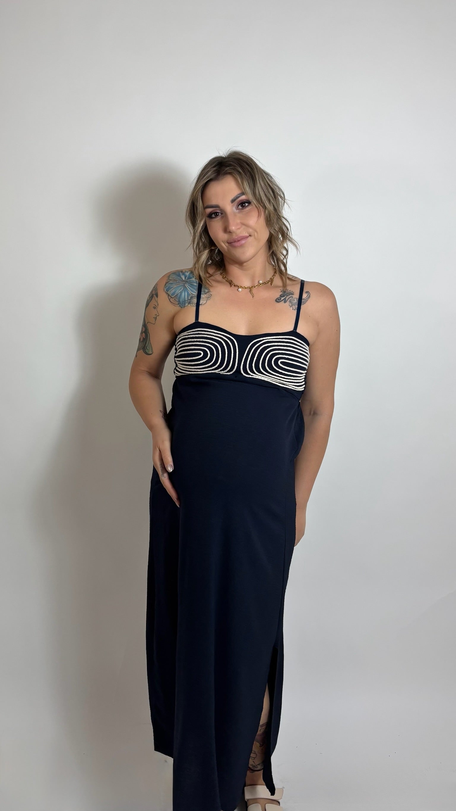 Abito Graphic Wave Blu