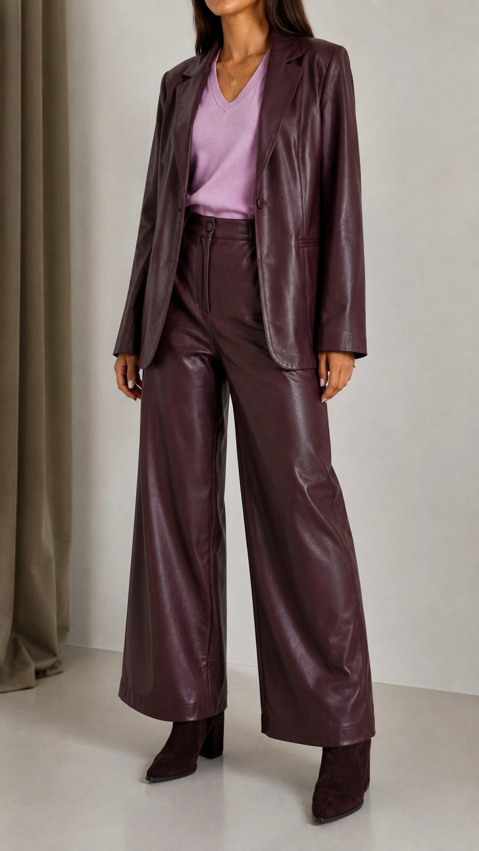 Blazer Ecopelle Burgundy