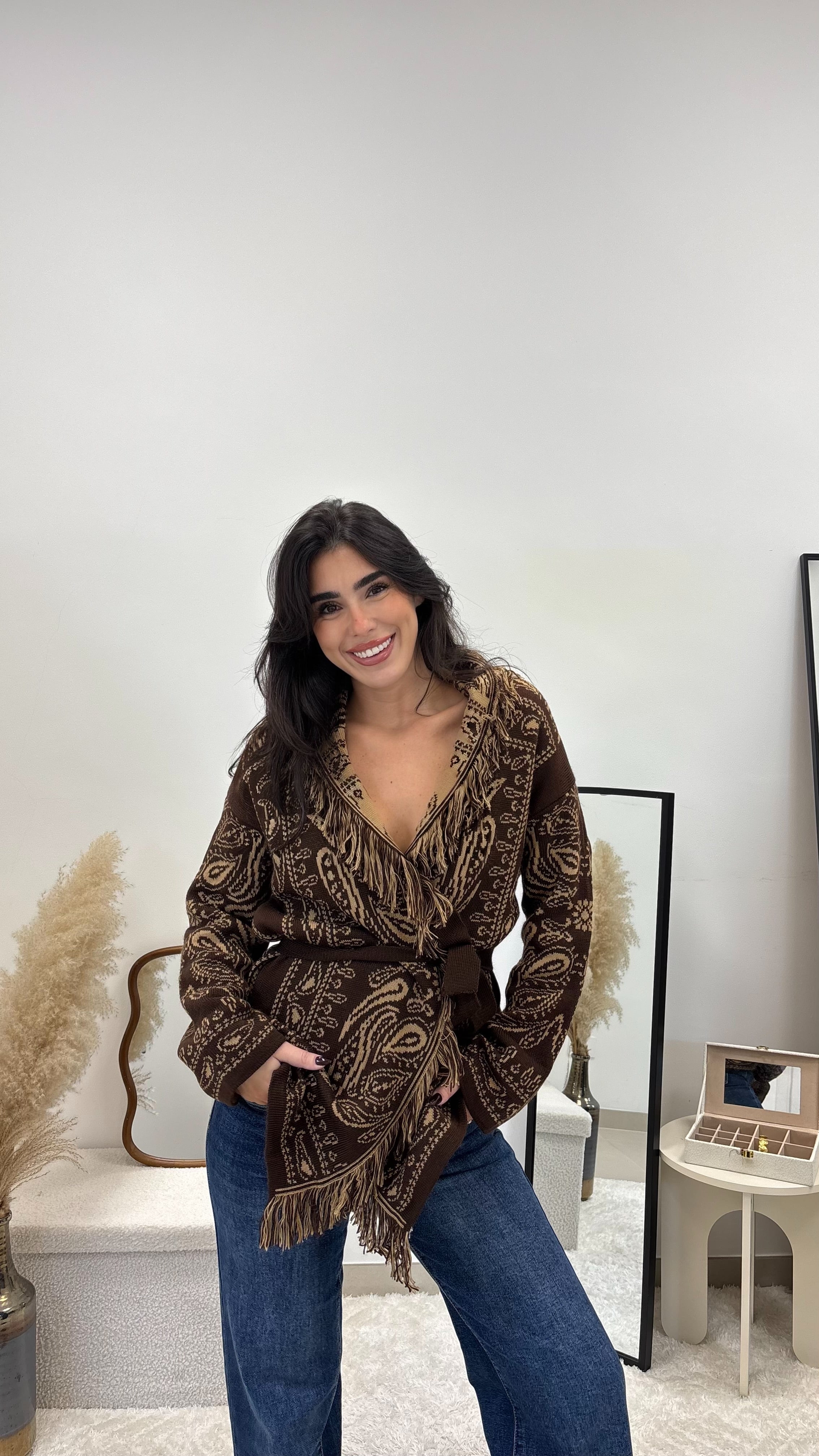 Cardigan Etnico Choco